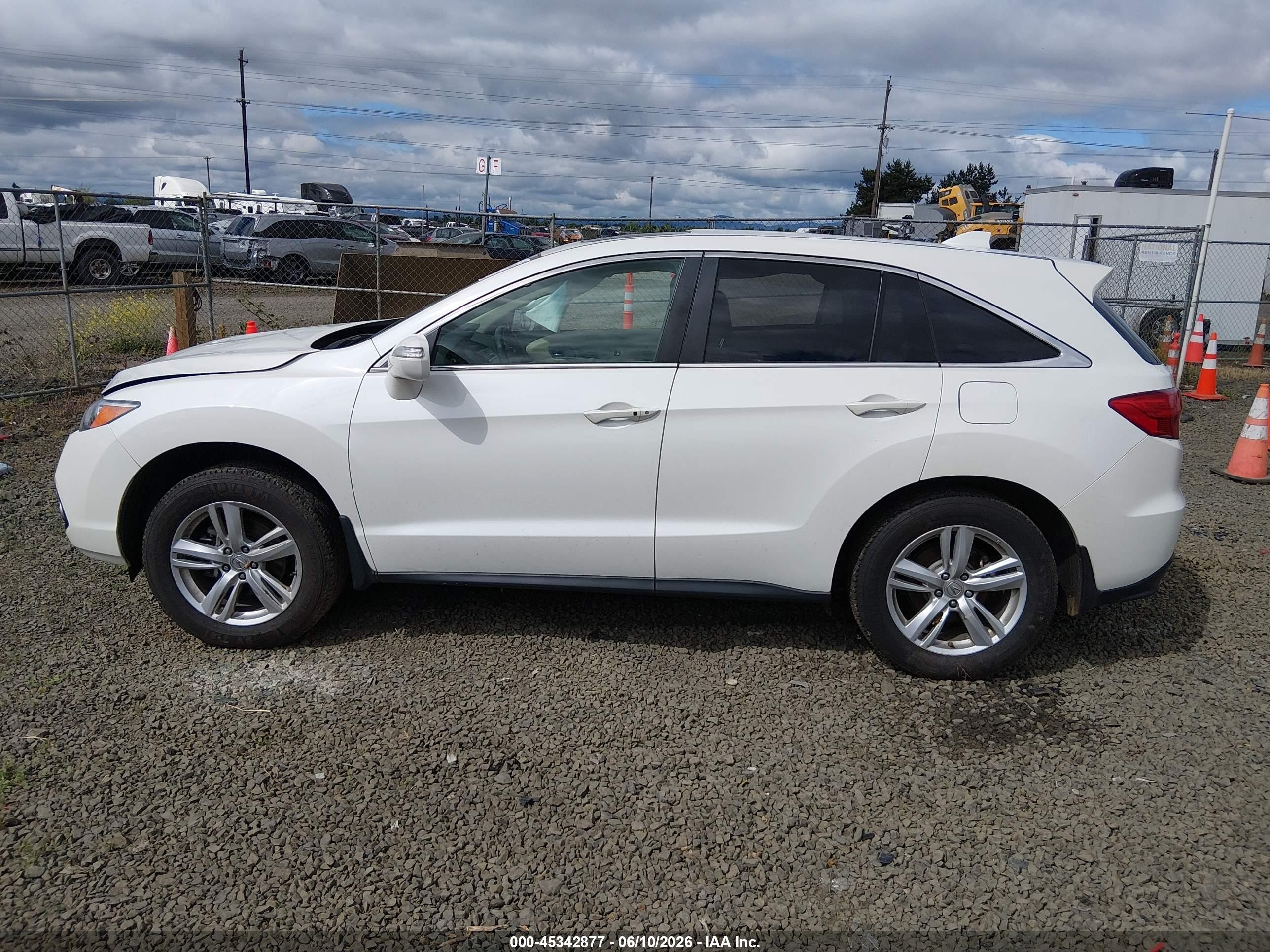 2015 Acura Rdx   White vin: 5J8TB4H57FL008166