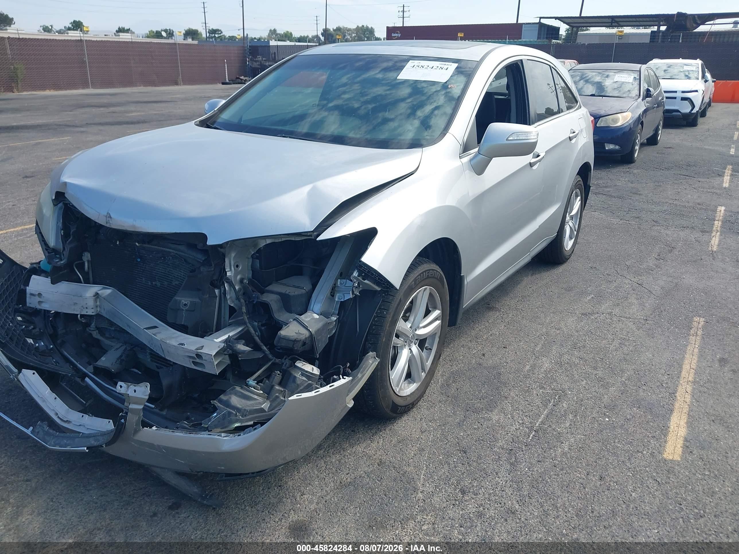 2015 Acura Rdx   Silver vin: 5J8TB4H57FL022746