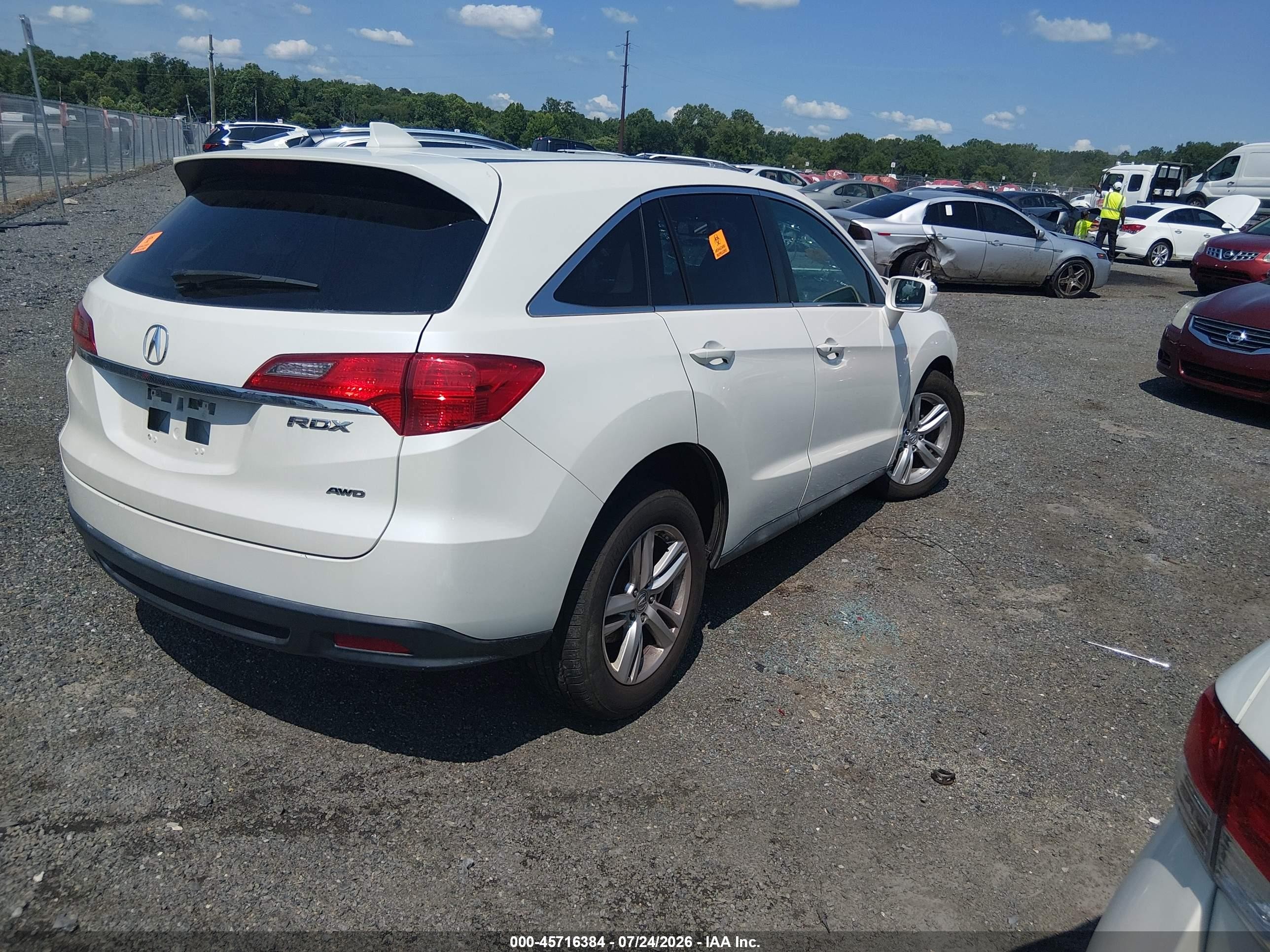 2013 Acura Rdx   Белый vin: 5J8TB4H58DL023613