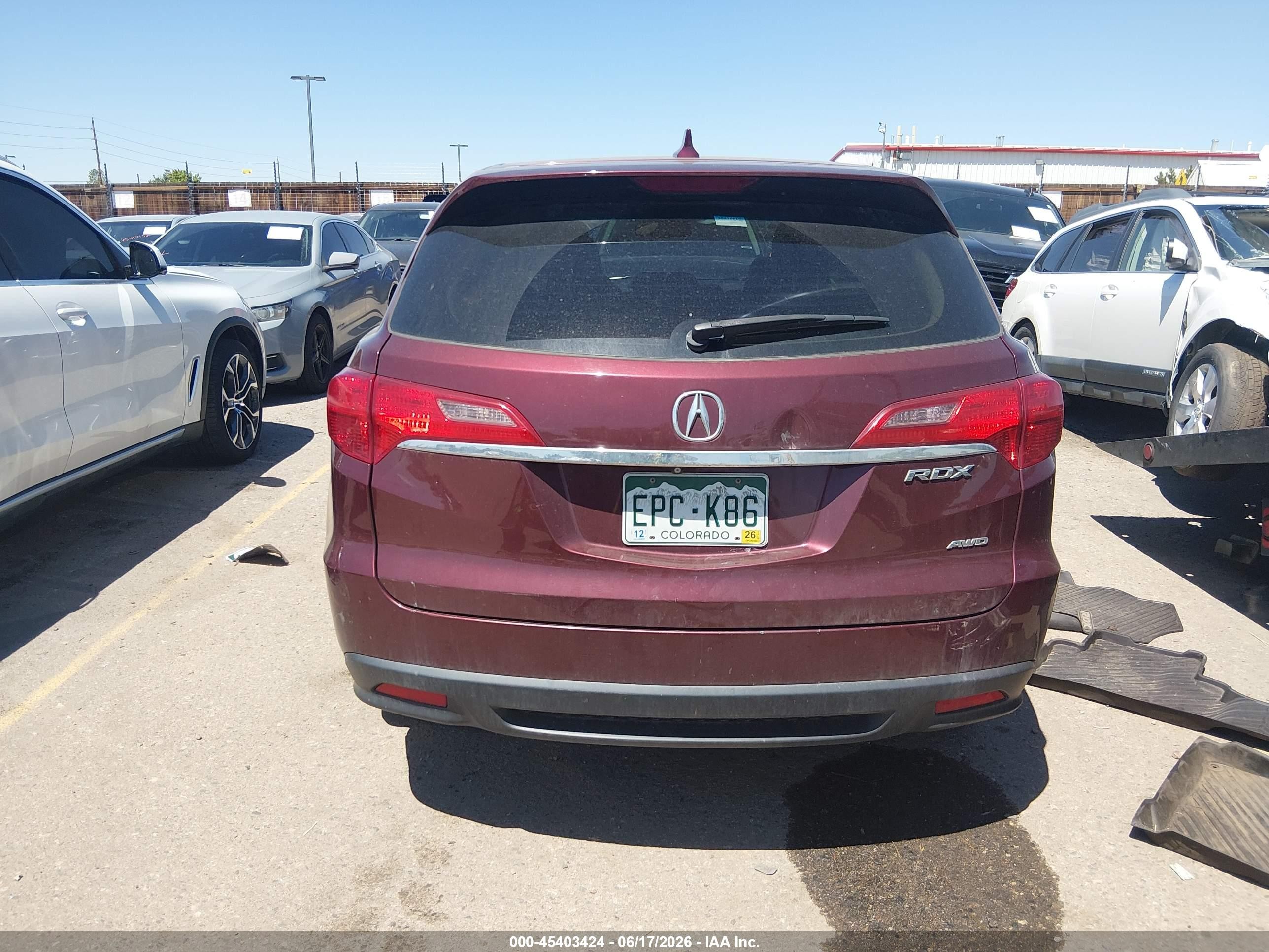 2015 Acura Rdx   Maroon vin: 5J8TB4H58FL016955