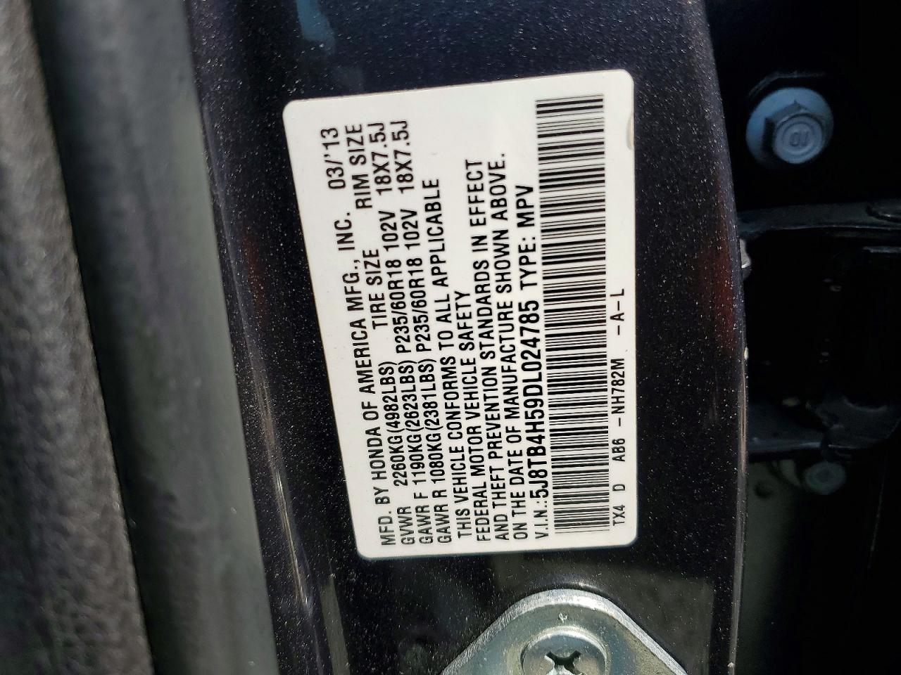 2013 Acura Rdx Technology Gray vin: 5J8TB4H59DL024785