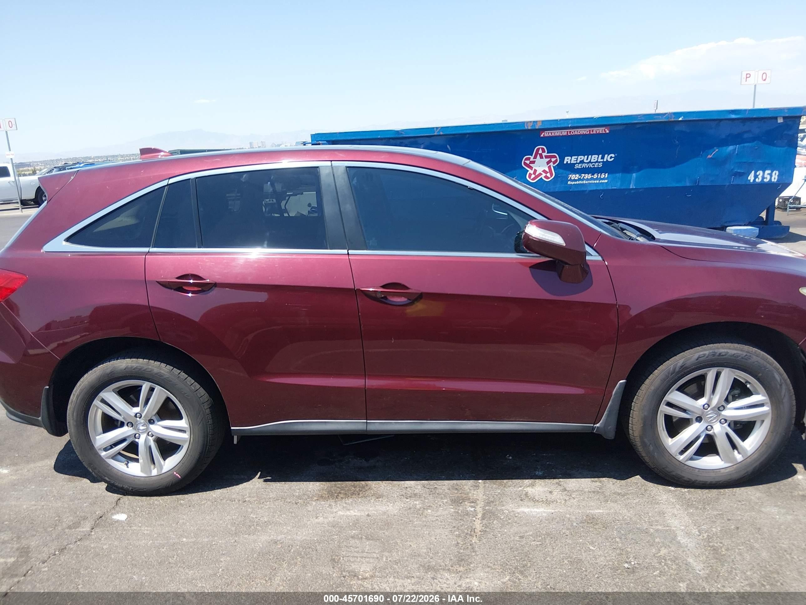 2014 Acura Rdx   Red vin: 5J8TB4H59EL025291