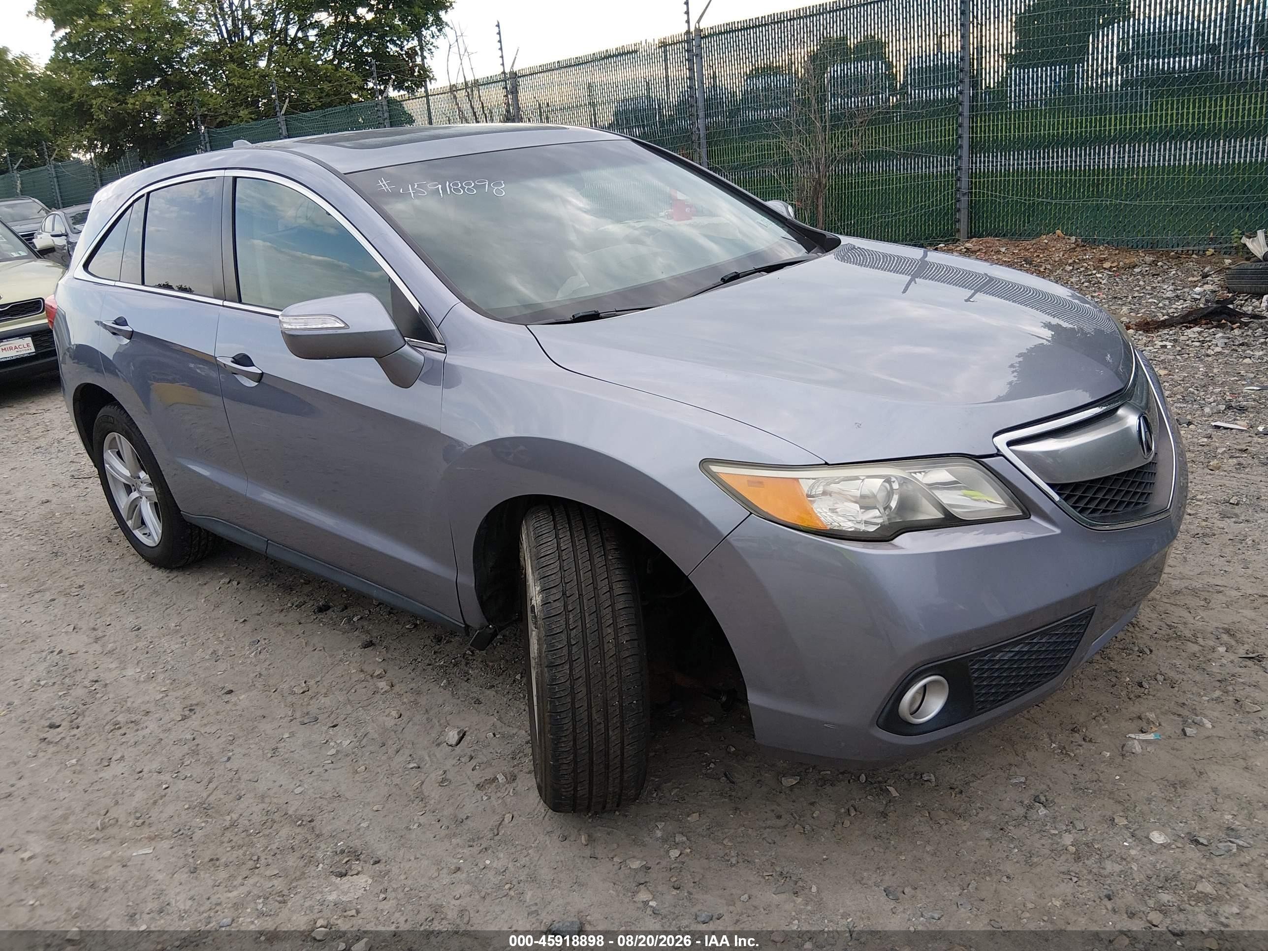 2015 Acura Rdx   Gray vin: 5J8TB4H59FL009948