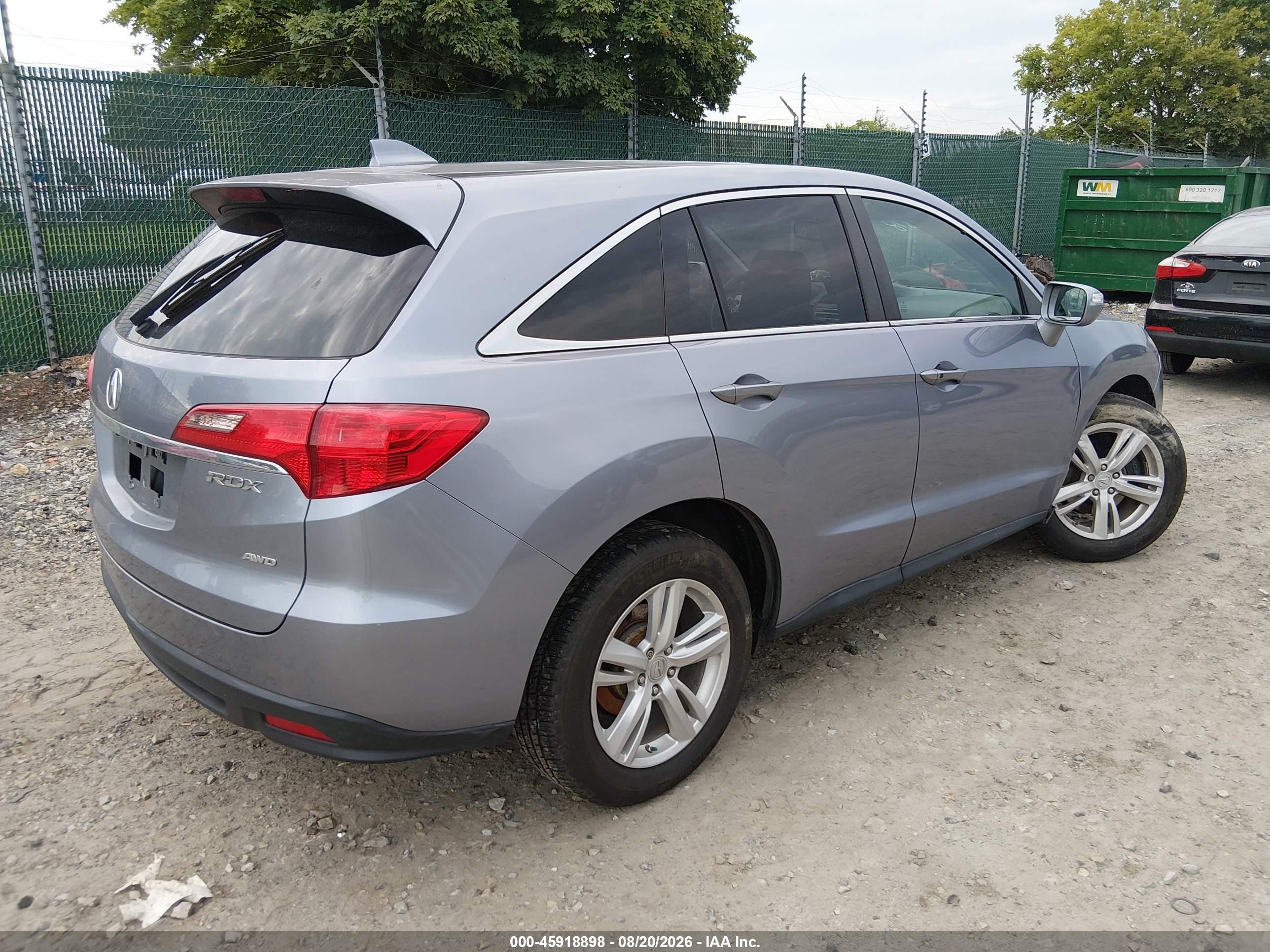 2015 Acura Rdx   Gray vin: 5J8TB4H59FL009948