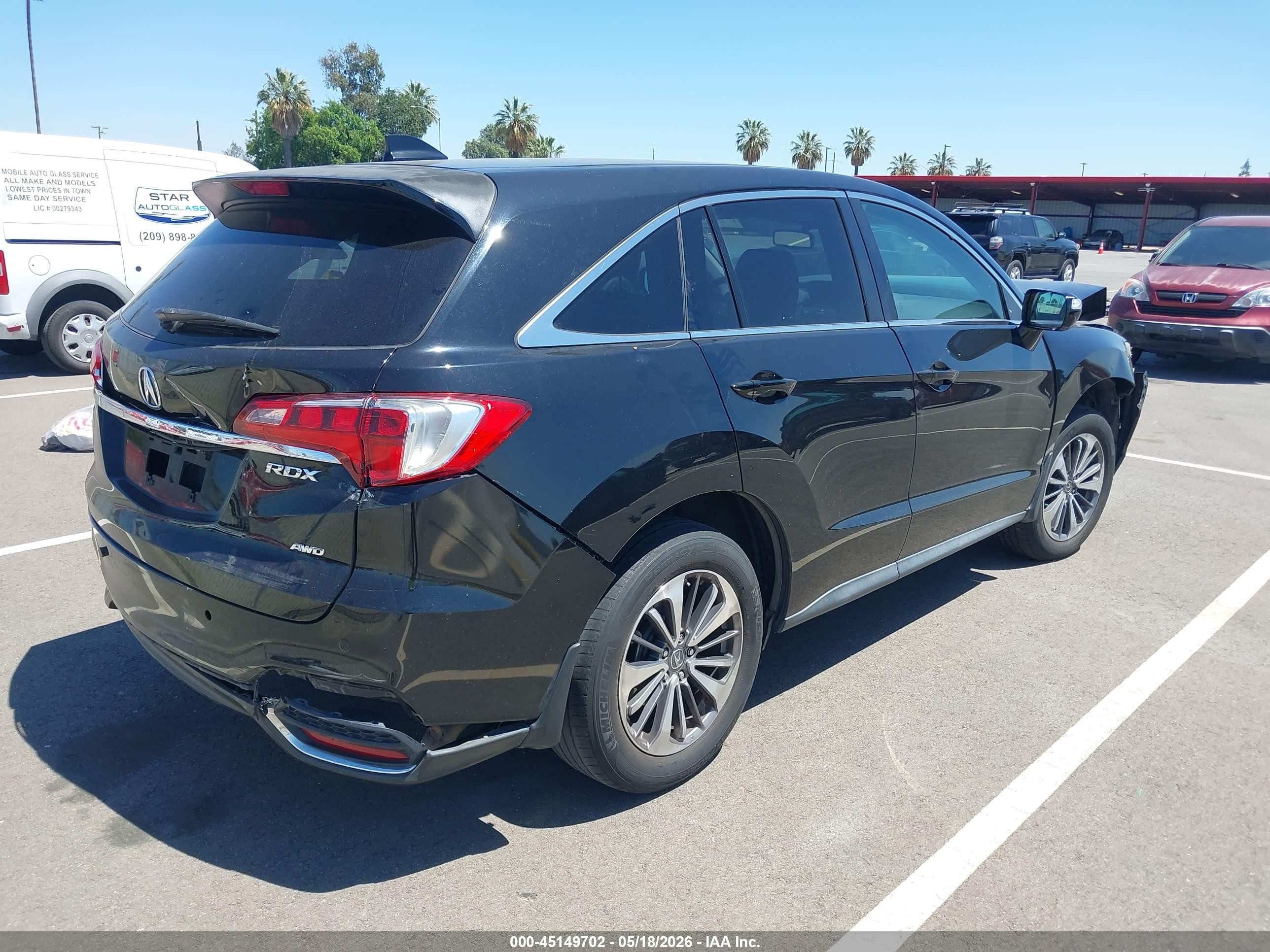 2017 Acura Rdx Advance Package Черный vin: 5J8TB4H76HL004159