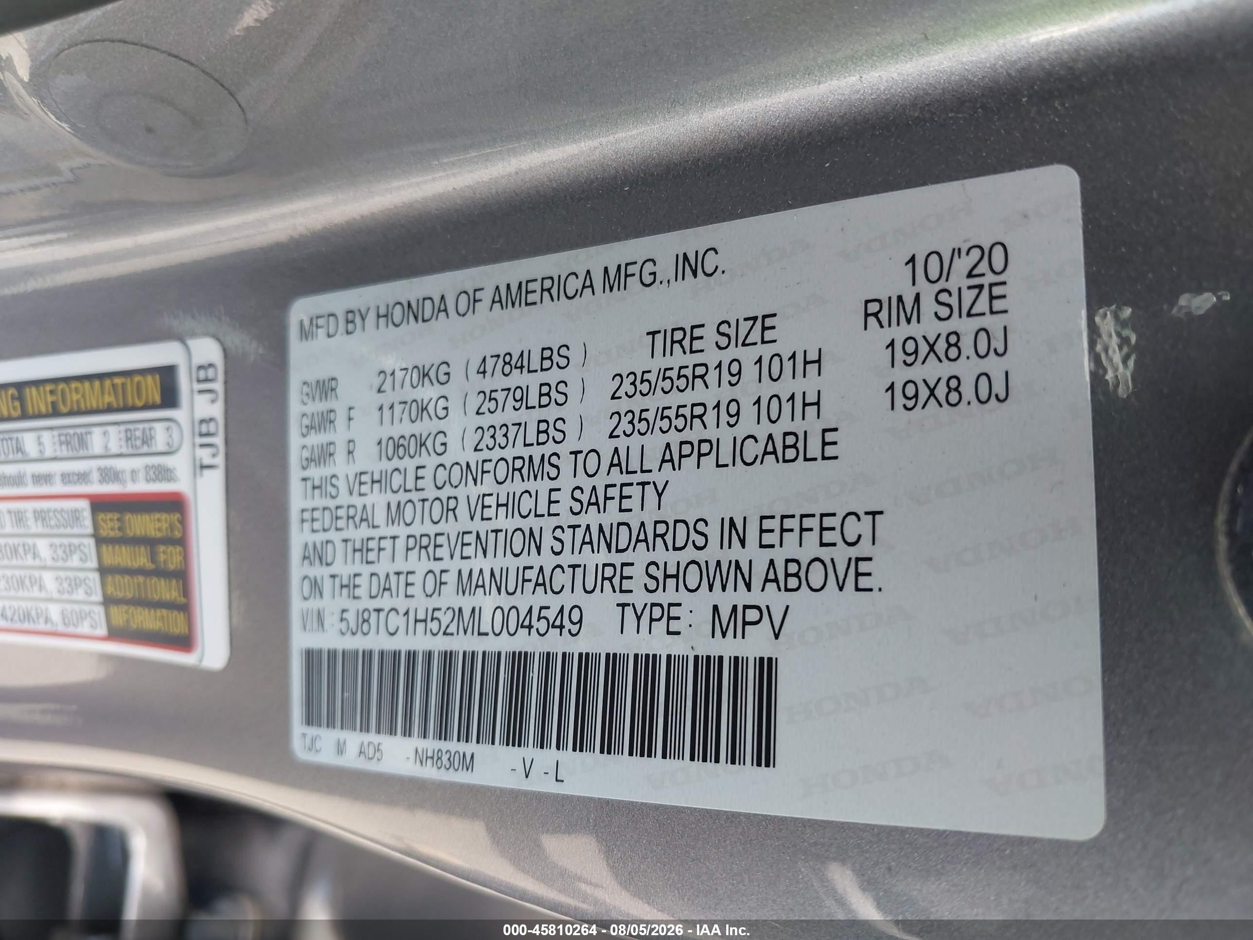 2021 Acura Rdx Technology Package Silver vin: 5J8TC1H52ML004549