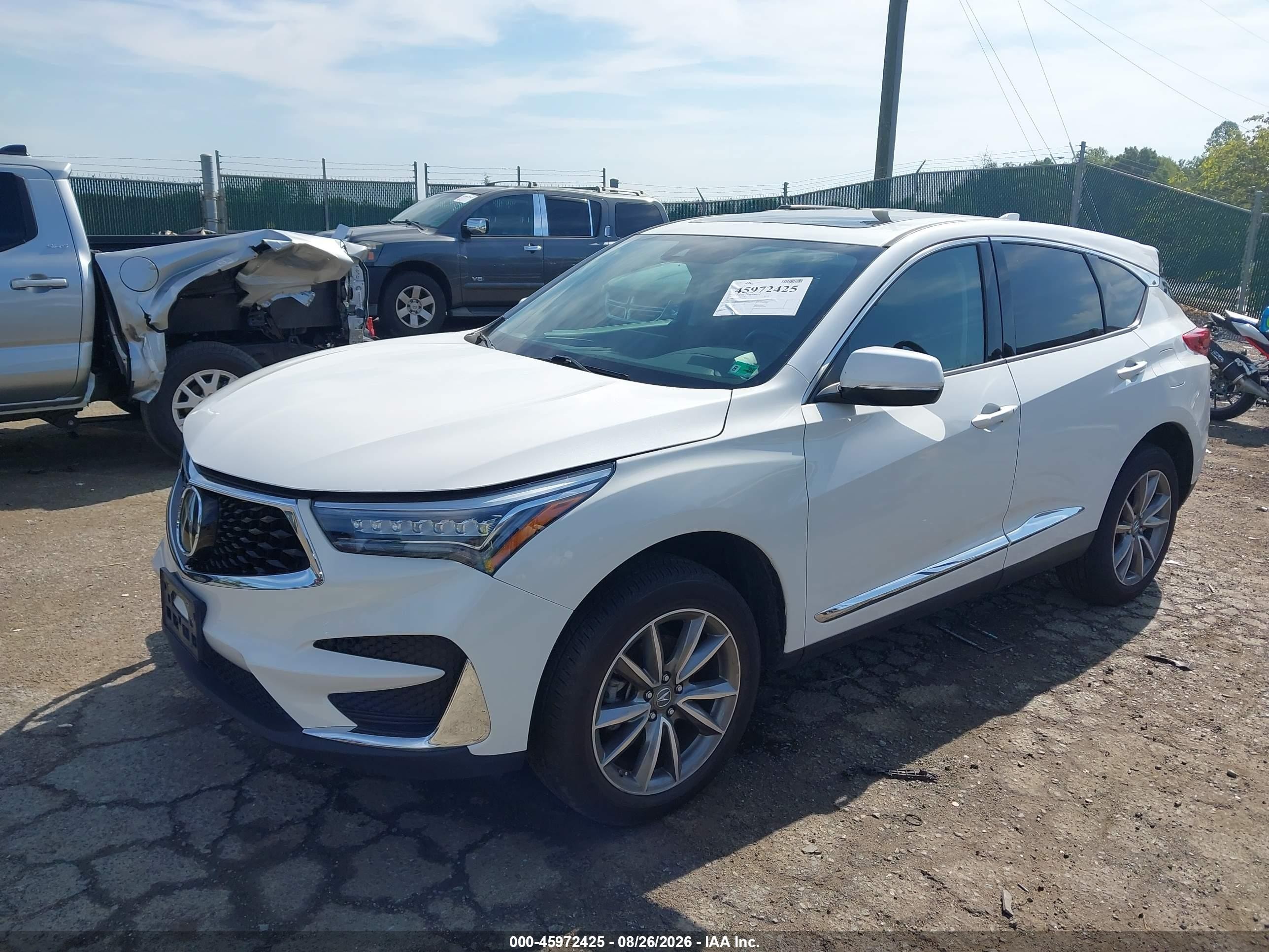 2020 Acura Rdx Technology Package White vin: 5J8TC2H52LL008962
