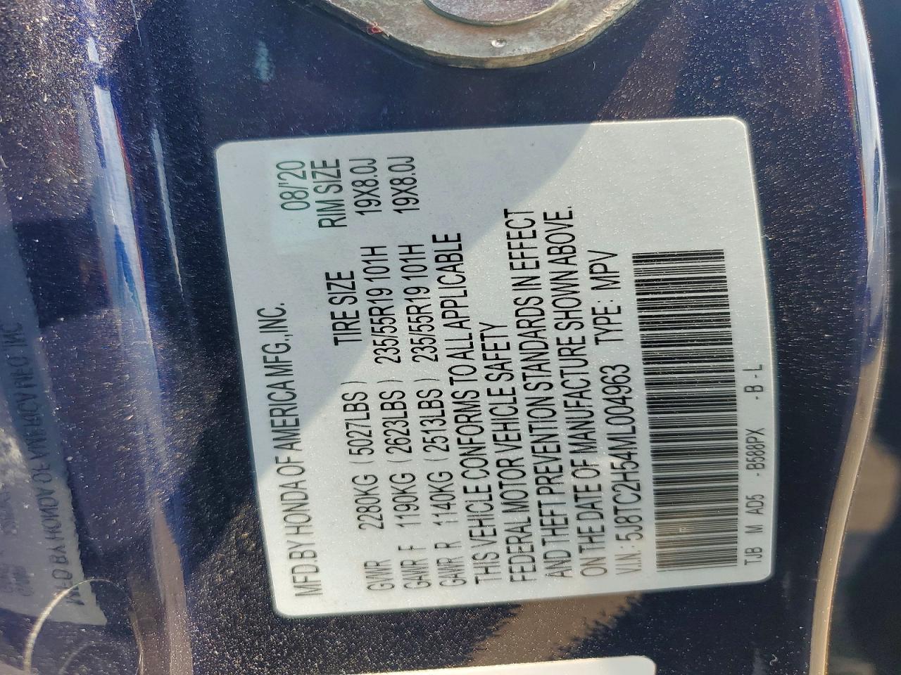2021 Acura Rdx Technology Синий vin: 5J8TC2H54ML004963