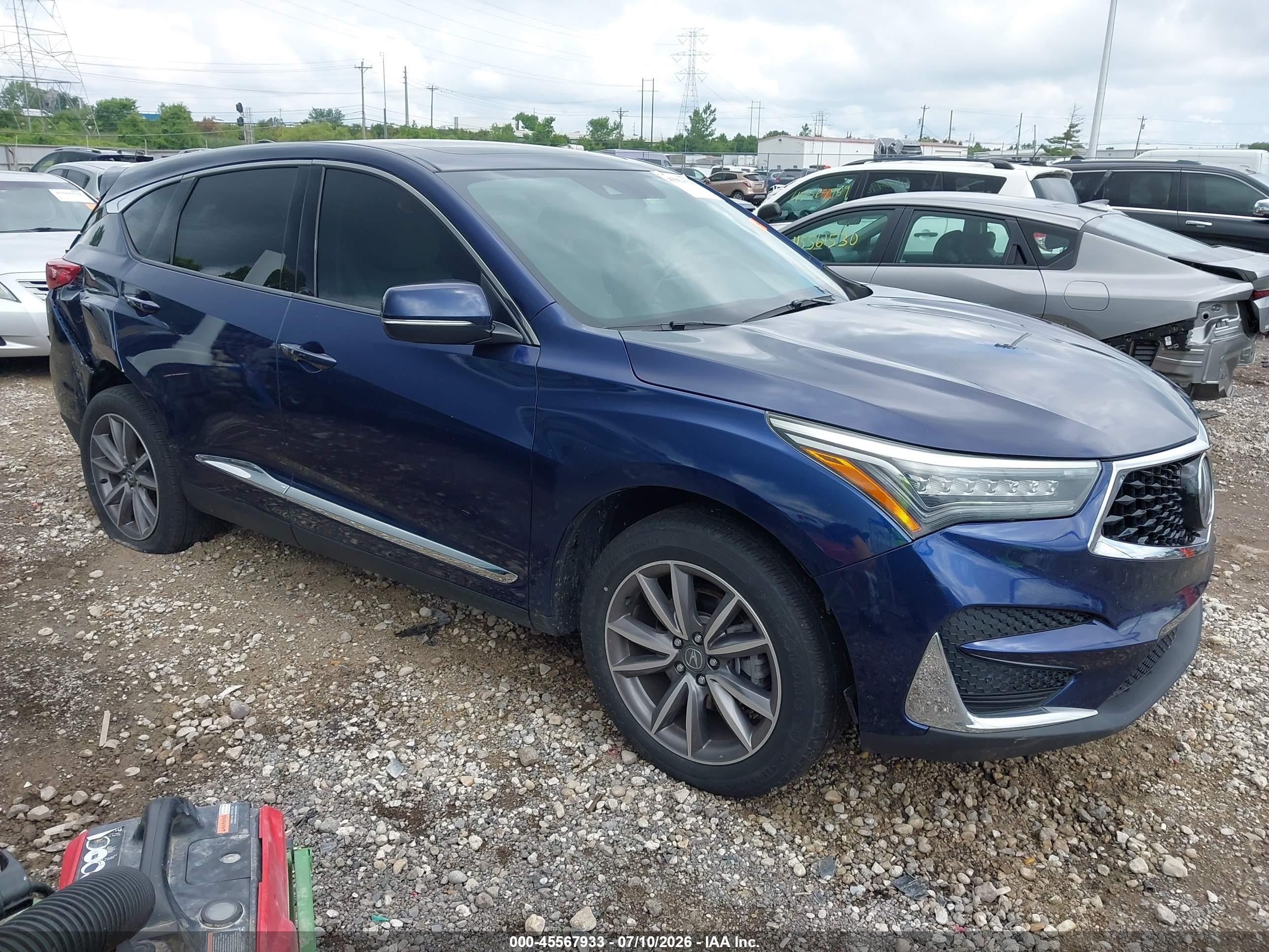 2021 Acura Rdx Technology Package Blue vin: 5J8TC2H55ML020881