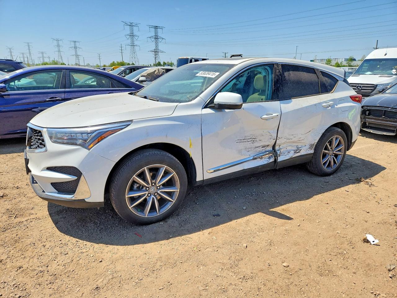 2020 Acura Rdx Technology White vin: 5J8TC2H57LL023294