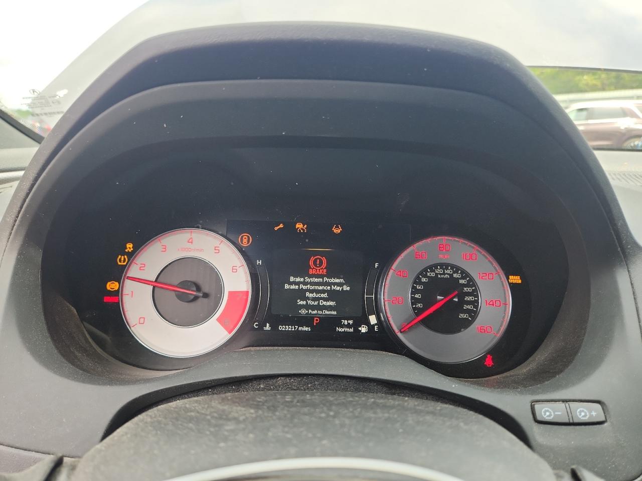2023 Acura Rdx A-spec Gray vin: 5J8TC2H60PL004729 Damage: Warning Light - Abs, On, Unacceptable
