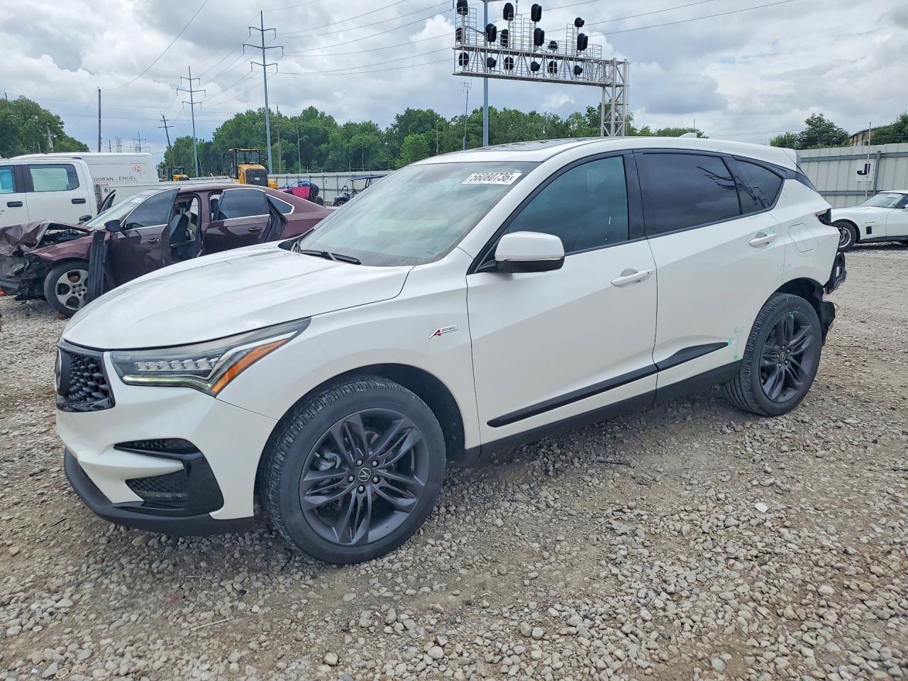 2021 Acura Rdx A-spec White vin: 5J8TC2H62ML007949