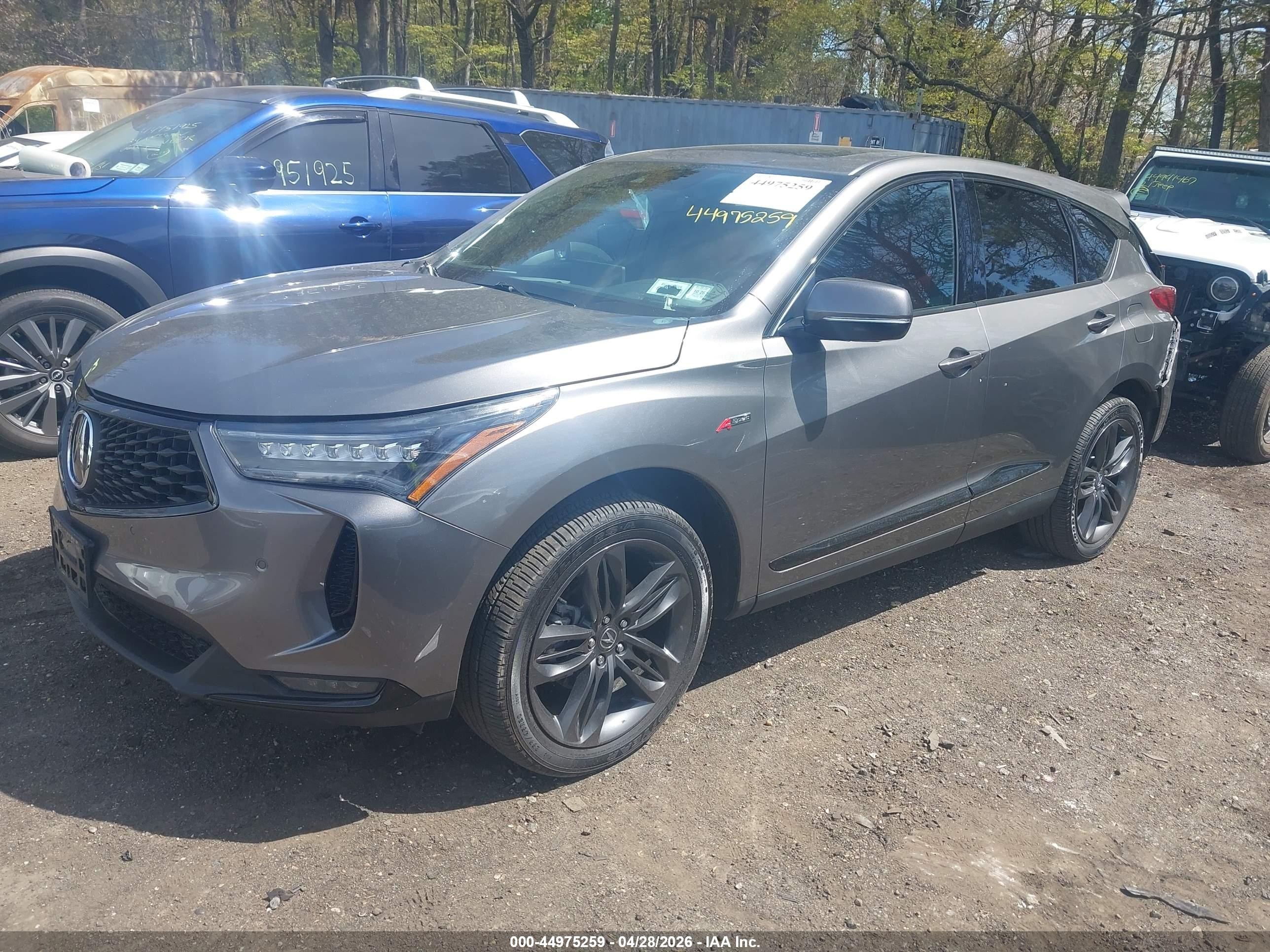 2023 Acura Rdx A-spec Package Gray vin: 5J8TC2H62PL015327