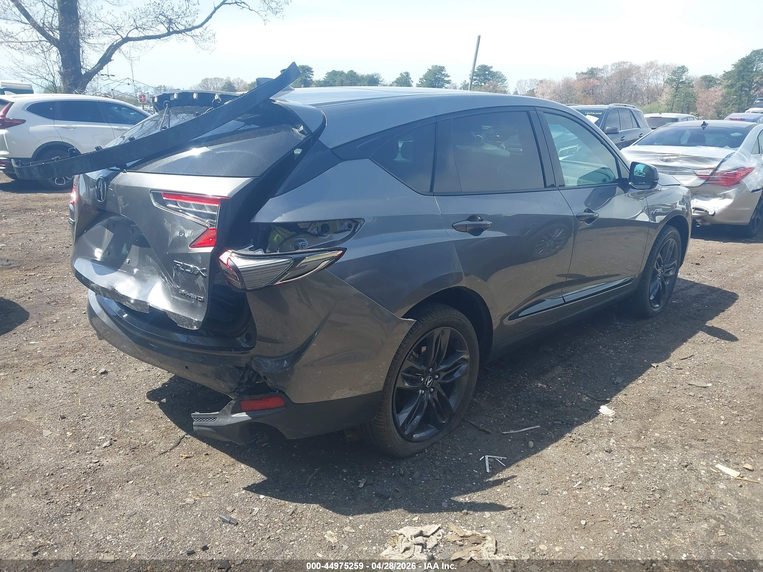 2023 Acura Rdx A-spec Package Gray vin: 5J8TC2H62PL015327