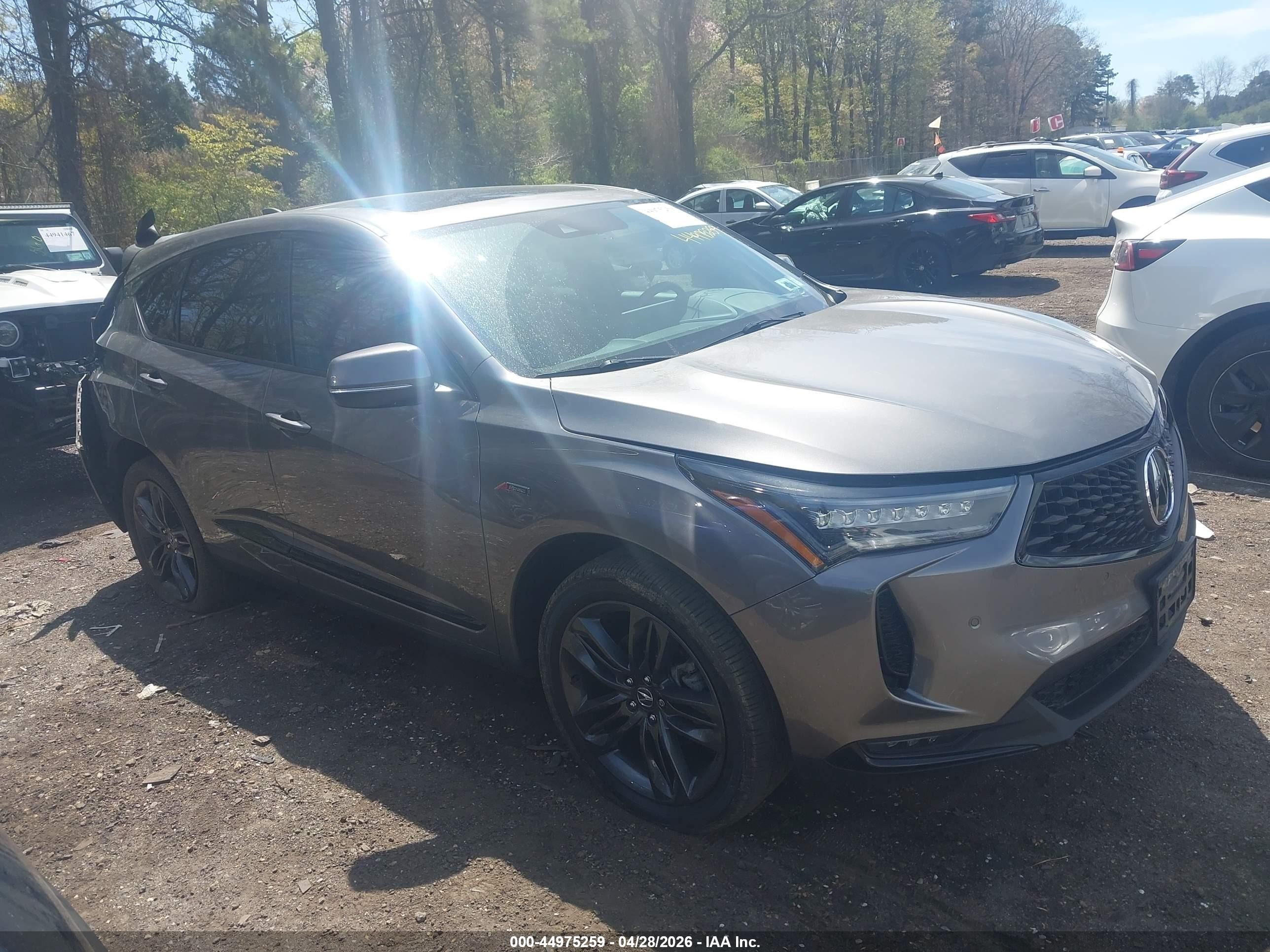 2023 Acura Rdx A-spec Package Gray vin: 5J8TC2H62PL015327