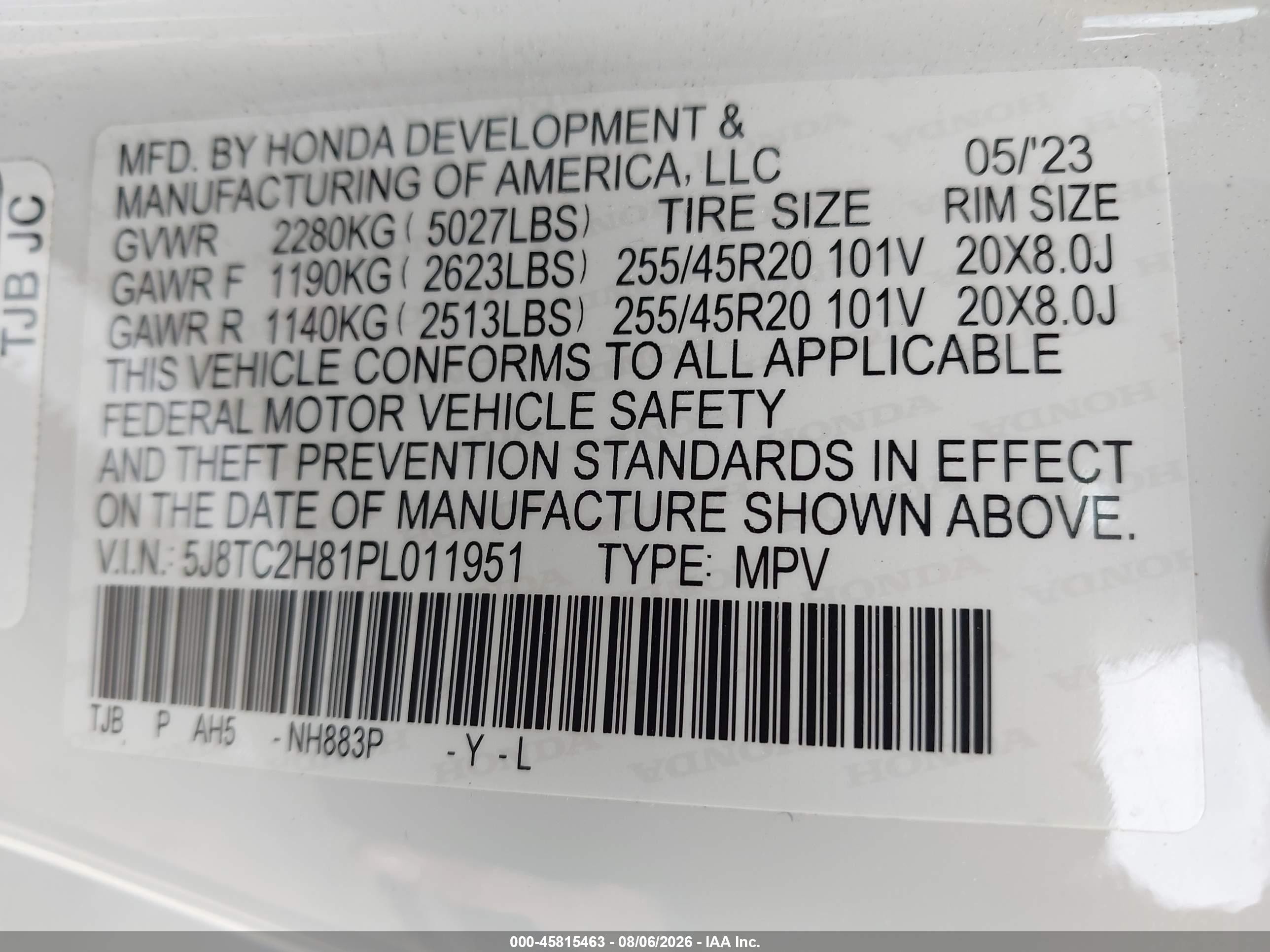 2023 Acura Rdx A-spec Advance Package White vin: 5J8TC2H81PL011951