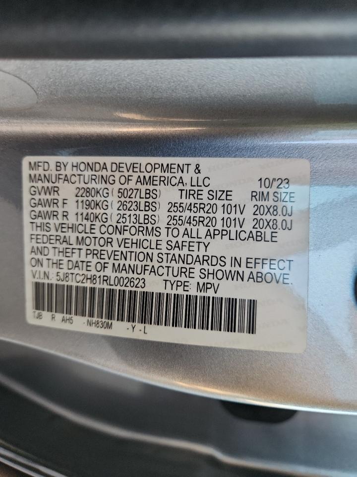 2024 Acura Rdx A-spec Advance Silver vin: 5J8TC2H81RL002623