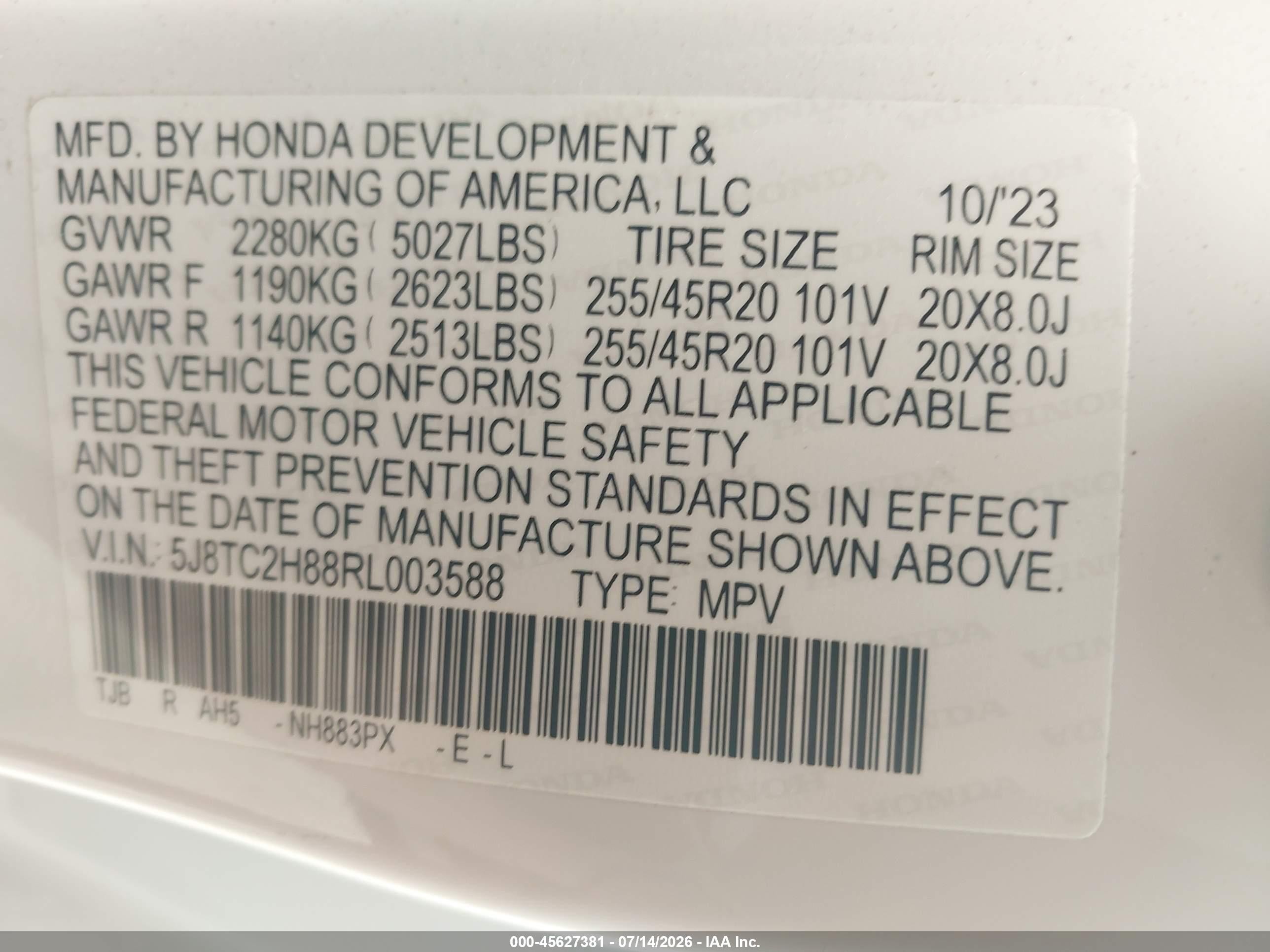 2024 Acura Rdx A-spec Advance Package White vin: 5J8TC2H88RL003588