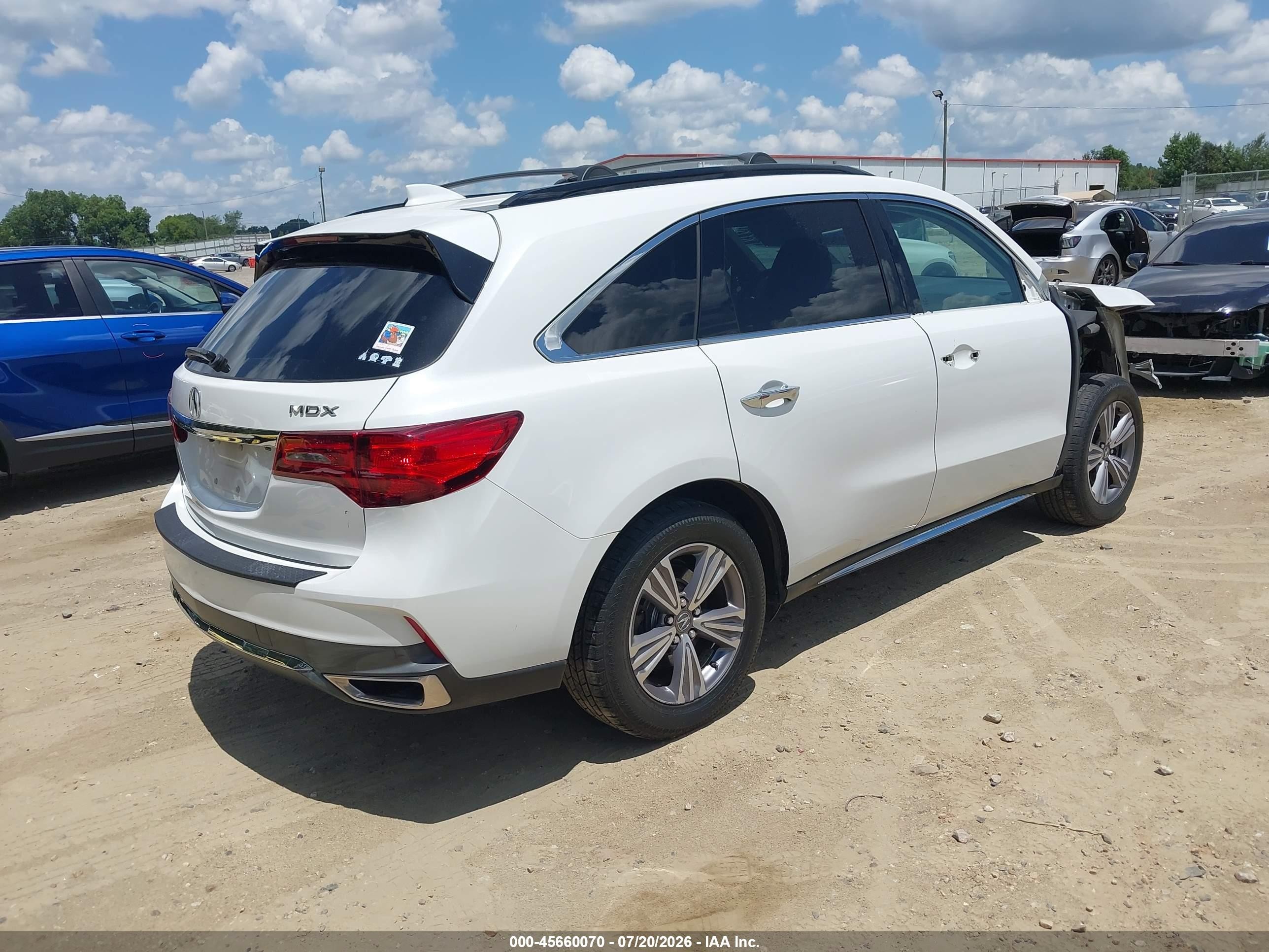 2020 Acura Mdx Standard White vin: 5J8YD3H33LL016348