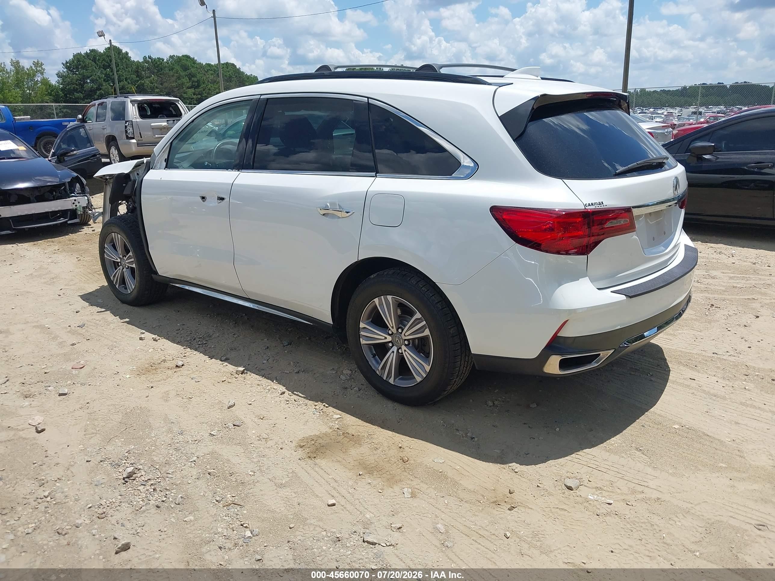 2020 Acura Mdx Standard White vin: 5J8YD3H33LL016348