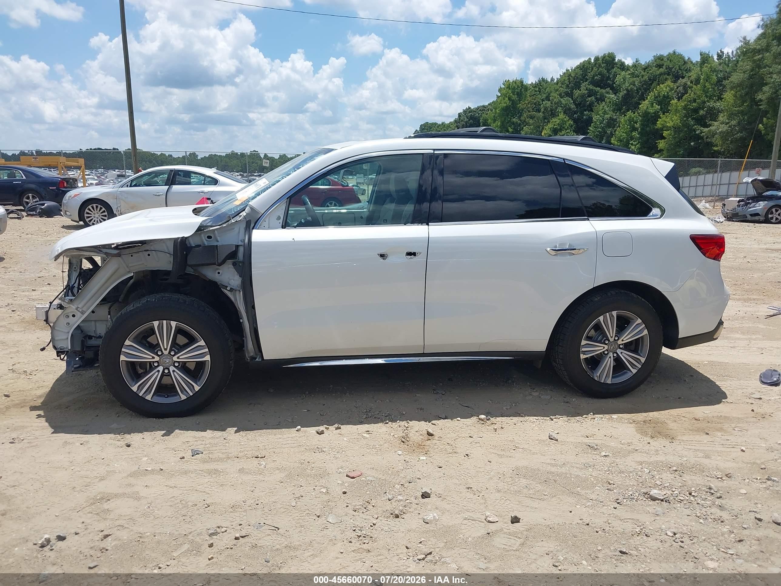 2020 Acura Mdx Standard White vin: 5J8YD3H33LL016348