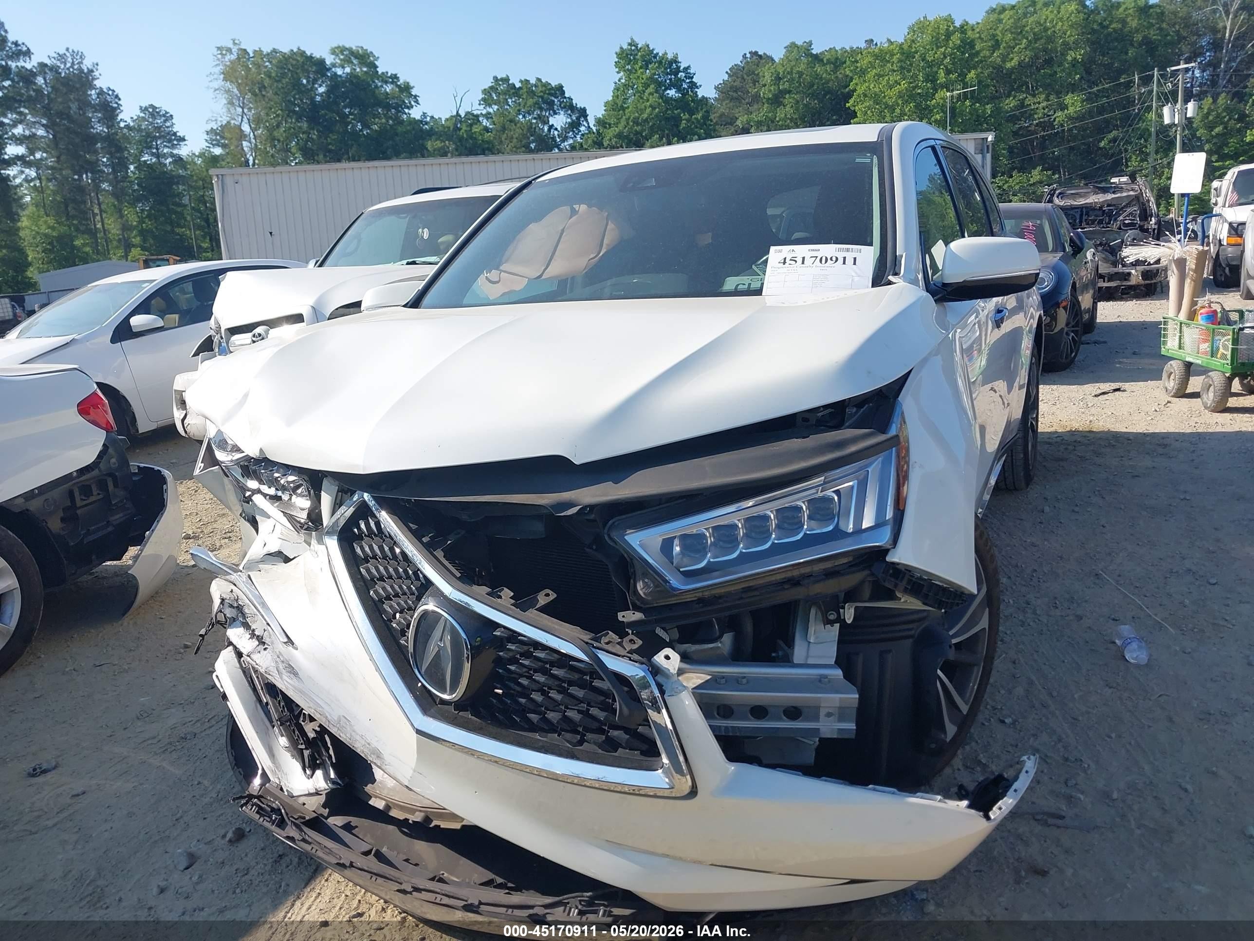 2019 Acura Mdx Tech Pkg White vin: 5J8YD3H52KL010699