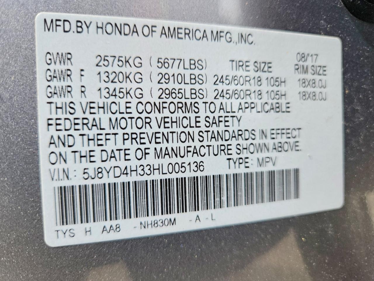 2017 Acura Mdx Silver vin: 5J8YD4H33HL005136