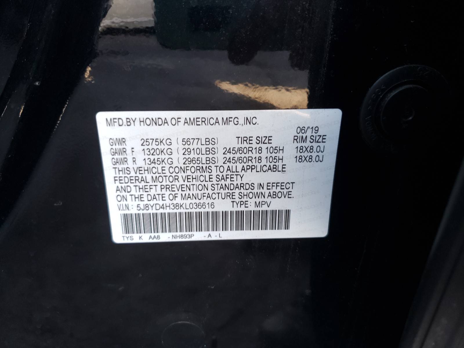 2019 Acura Mdx  Black vin: 5J8YD4H38KL036616