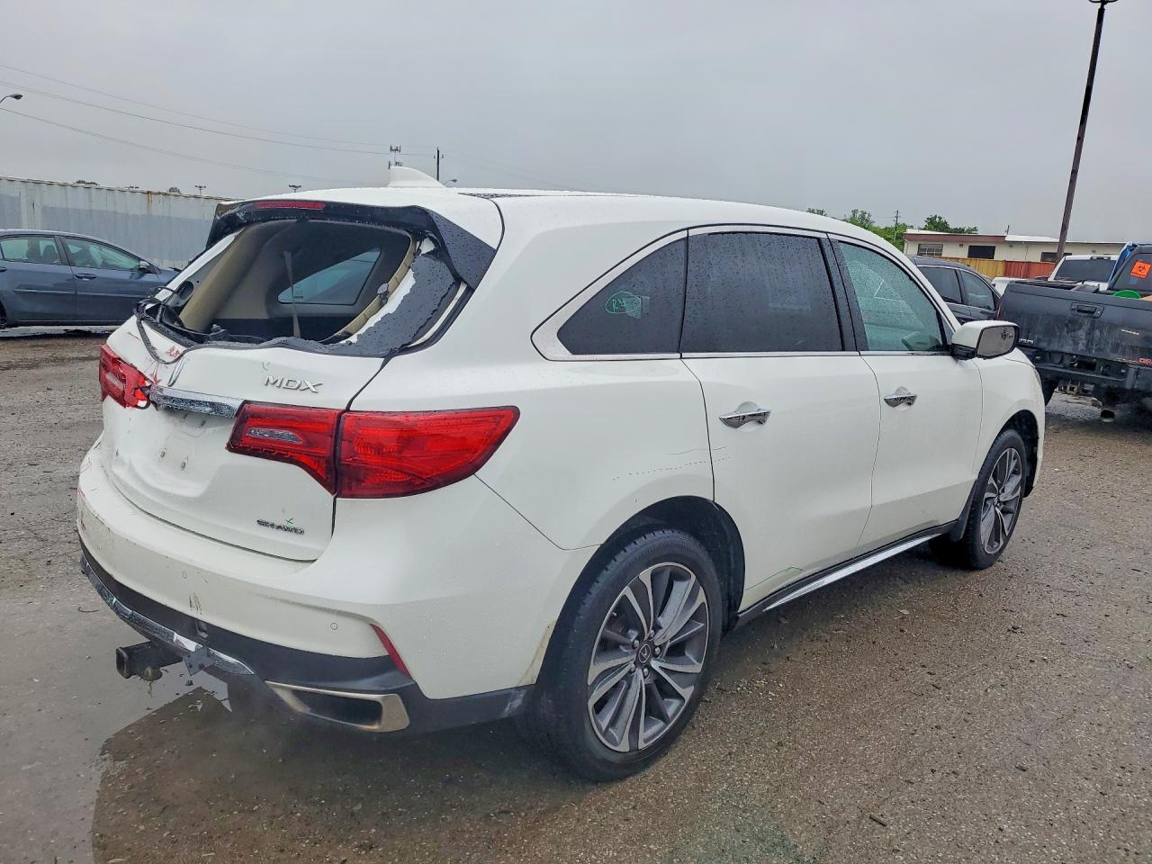 2019 Acura Mdx Technology White vin: 5J8YD4H57KL018643