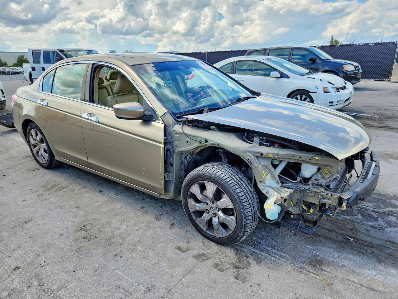 2009 Honda Accord Exl Beige vin: 5KBCP36829B001691
