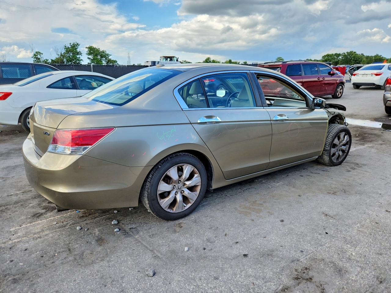 2009 Honda Accord Exl Beige vin: 5KBCP36829B001691