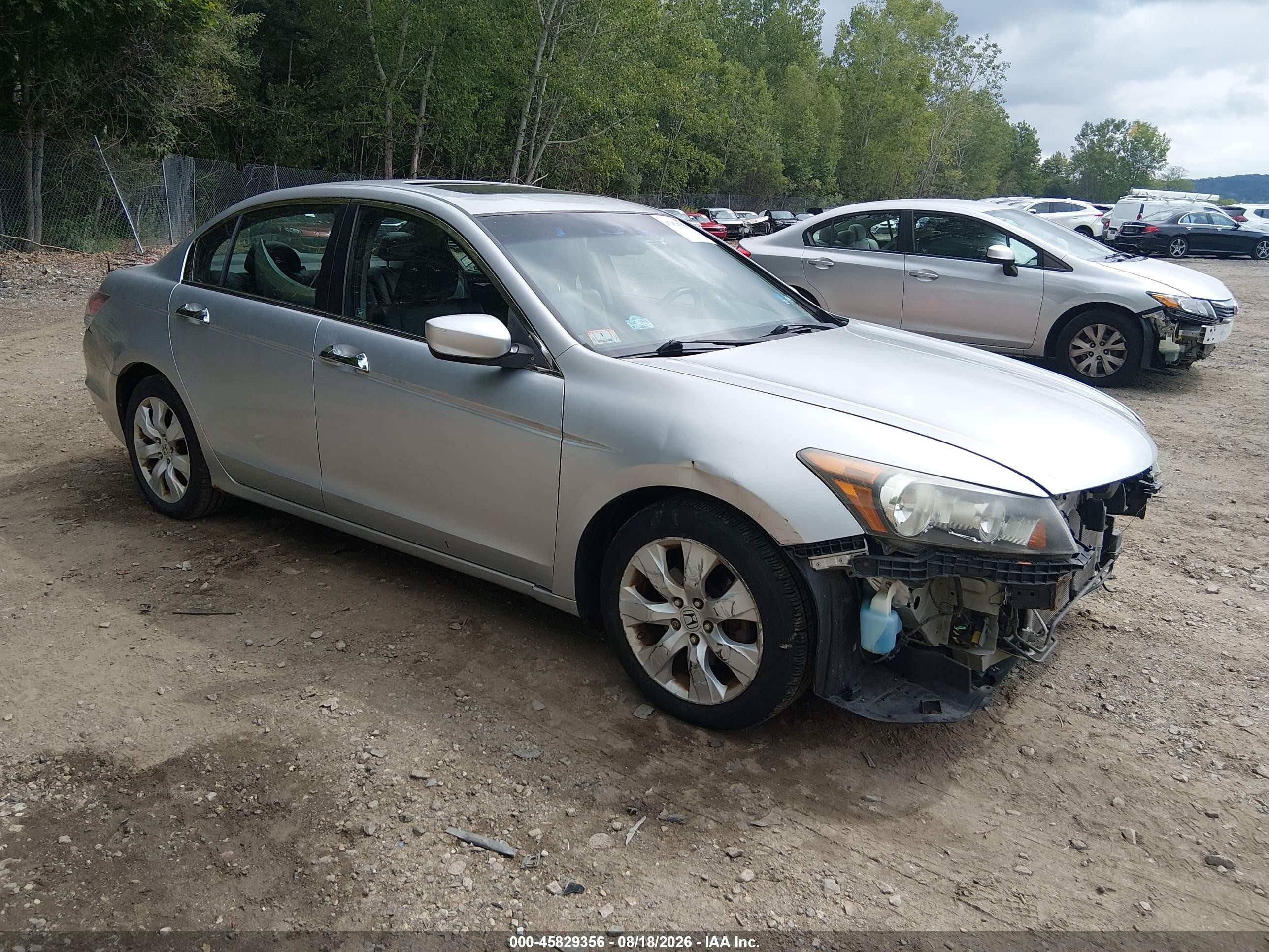 2009 Honda Accord 3.5 Ex-l Silver vin: 5KBCP36849B501433