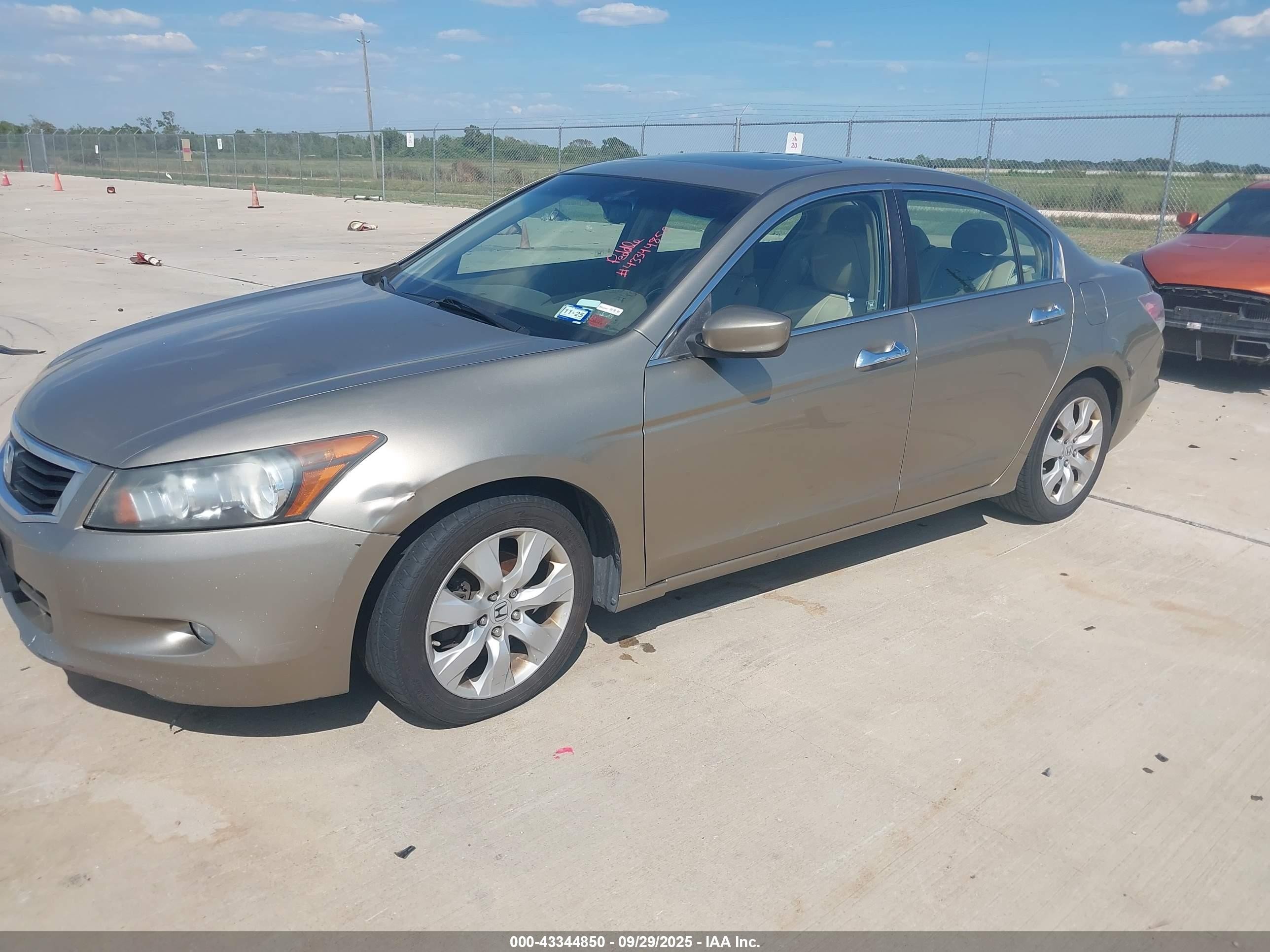 2009 Honda Accord Sdn 3.5 Ex-l/ex-l Gold vin: 5KBCP36889B502486