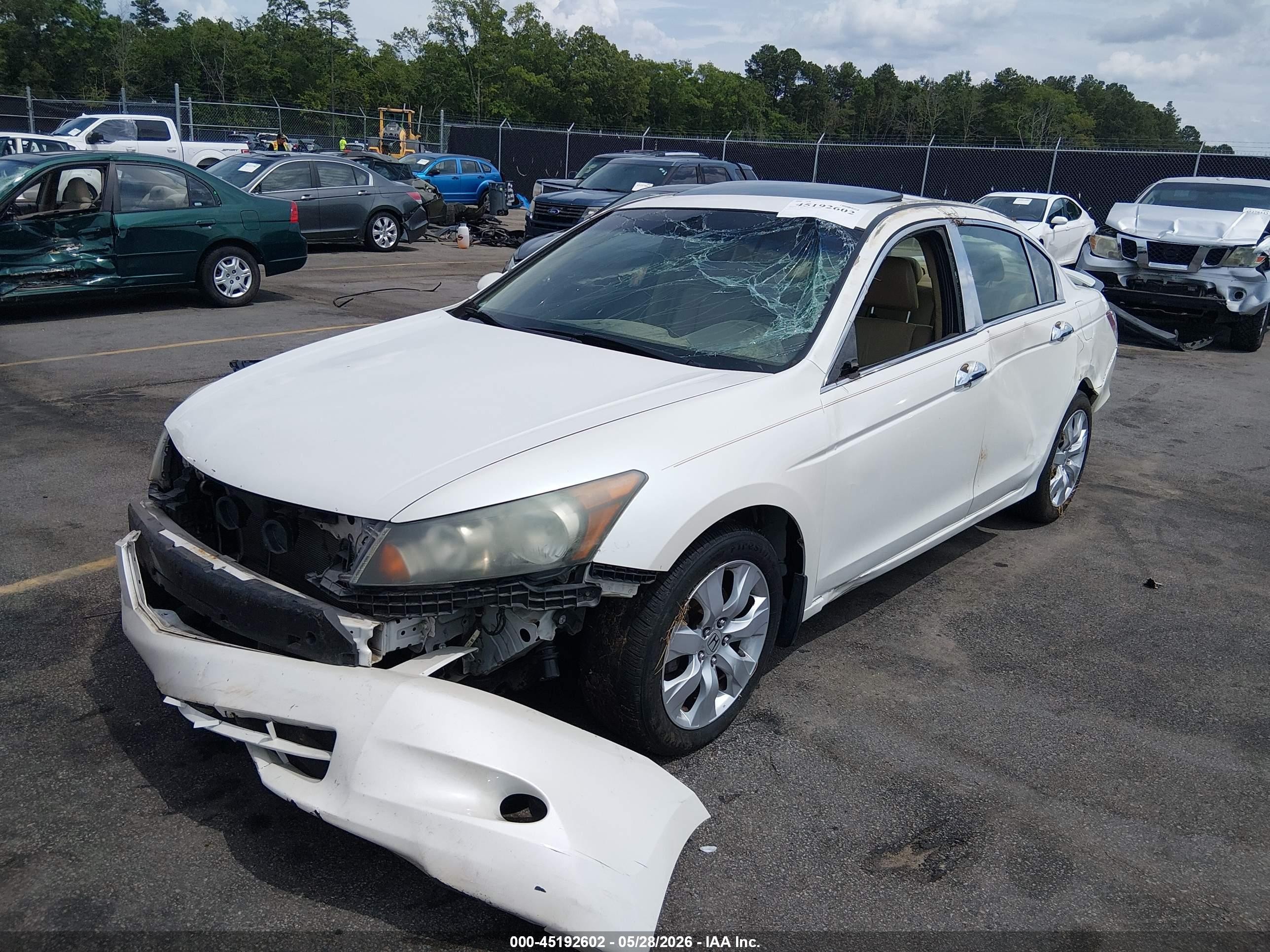 2010 Honda Accord 3.5 Ex-l White vin: 5KBCP3F81AB003646