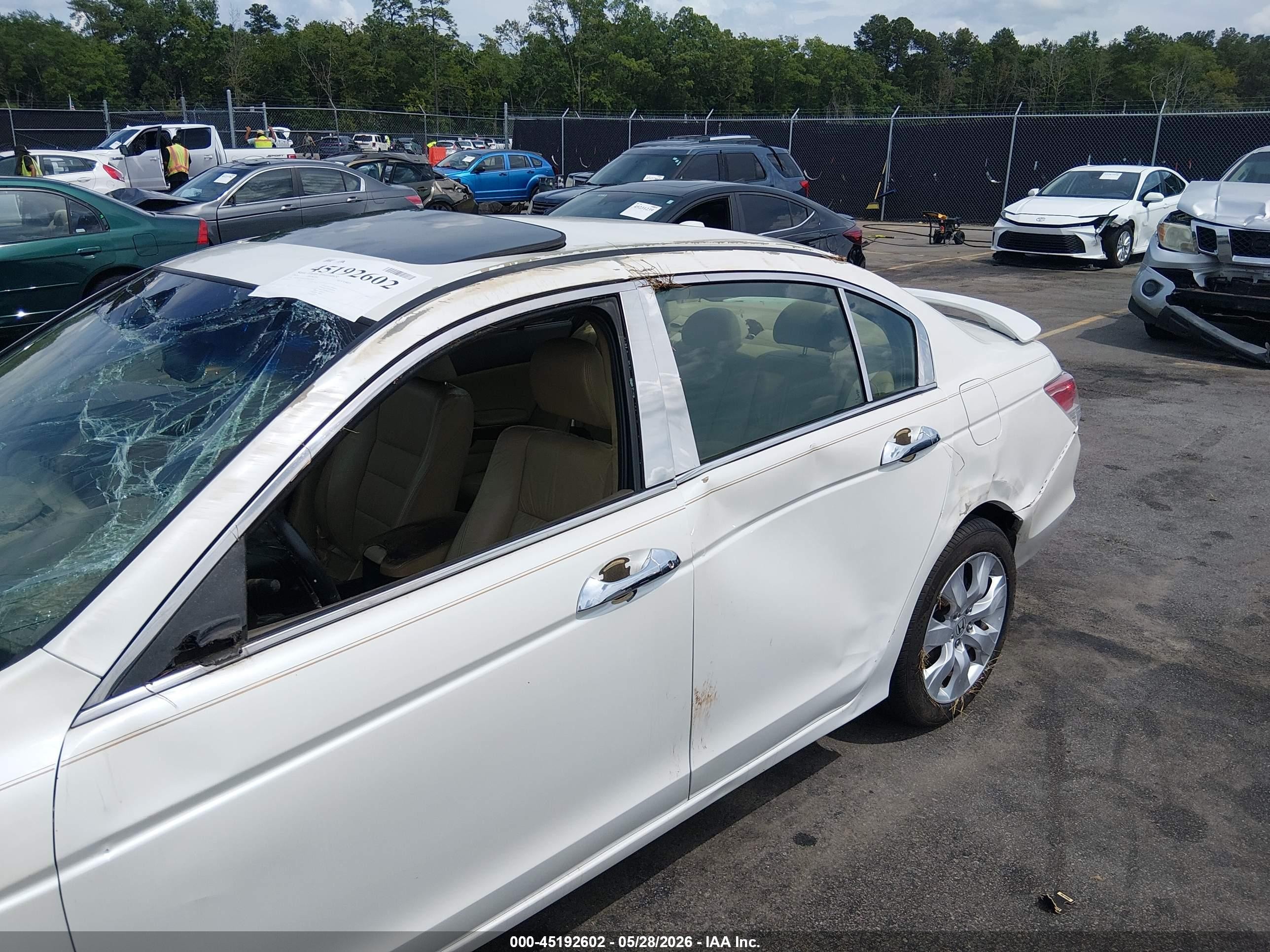 2010 Honda Accord 3.5 Ex-l White vin: 5KBCP3F81AB003646