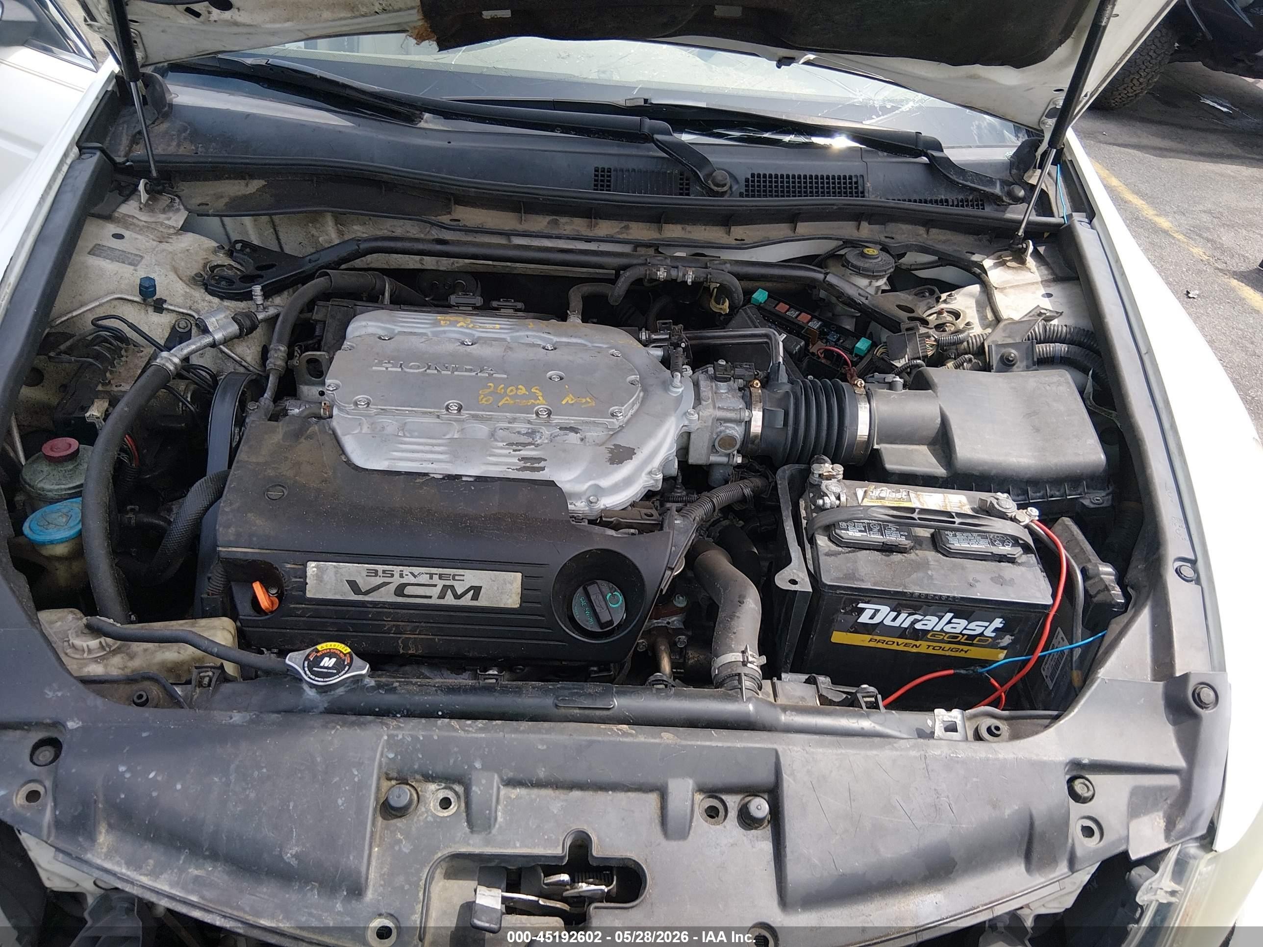2010 Honda Accord 3.5 Ex-l White vin: 5KBCP3F81AB003646