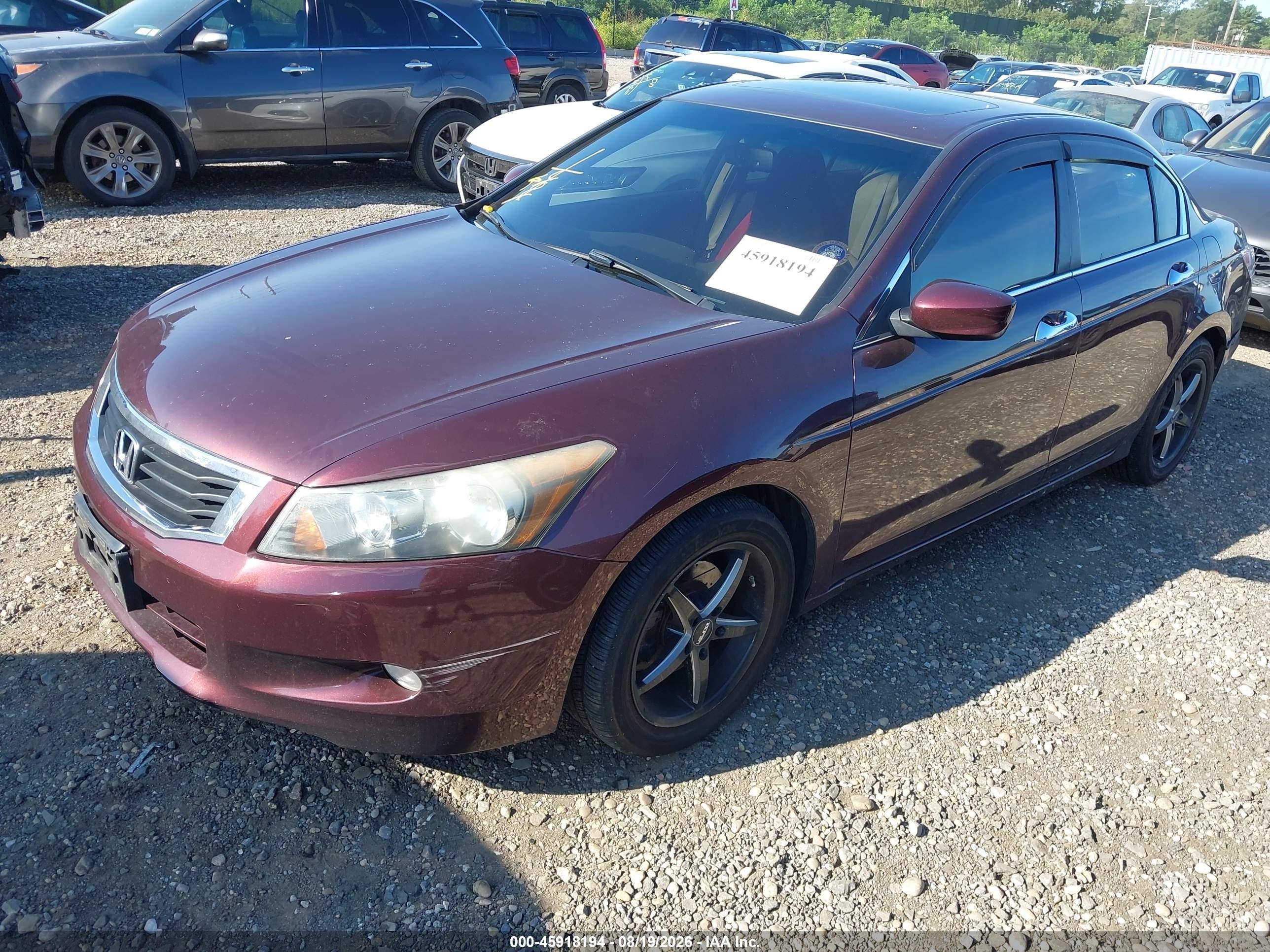 2010 Honda Accord 3.5 Ex-l Red vin: 5KBCP3F81AB004148