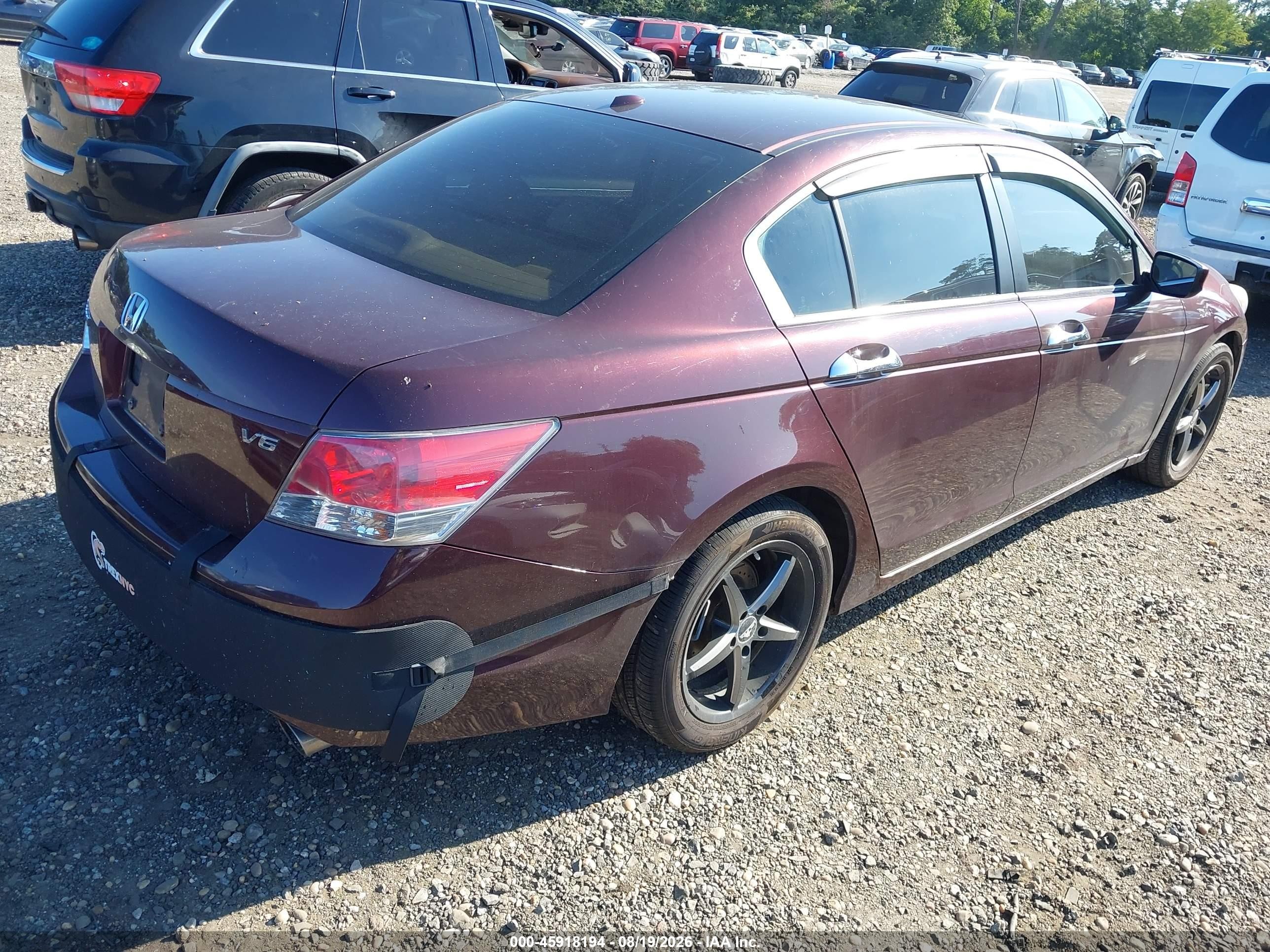2010 Honda Accord 3.5 Ex-l Red vin: 5KBCP3F81AB004148
