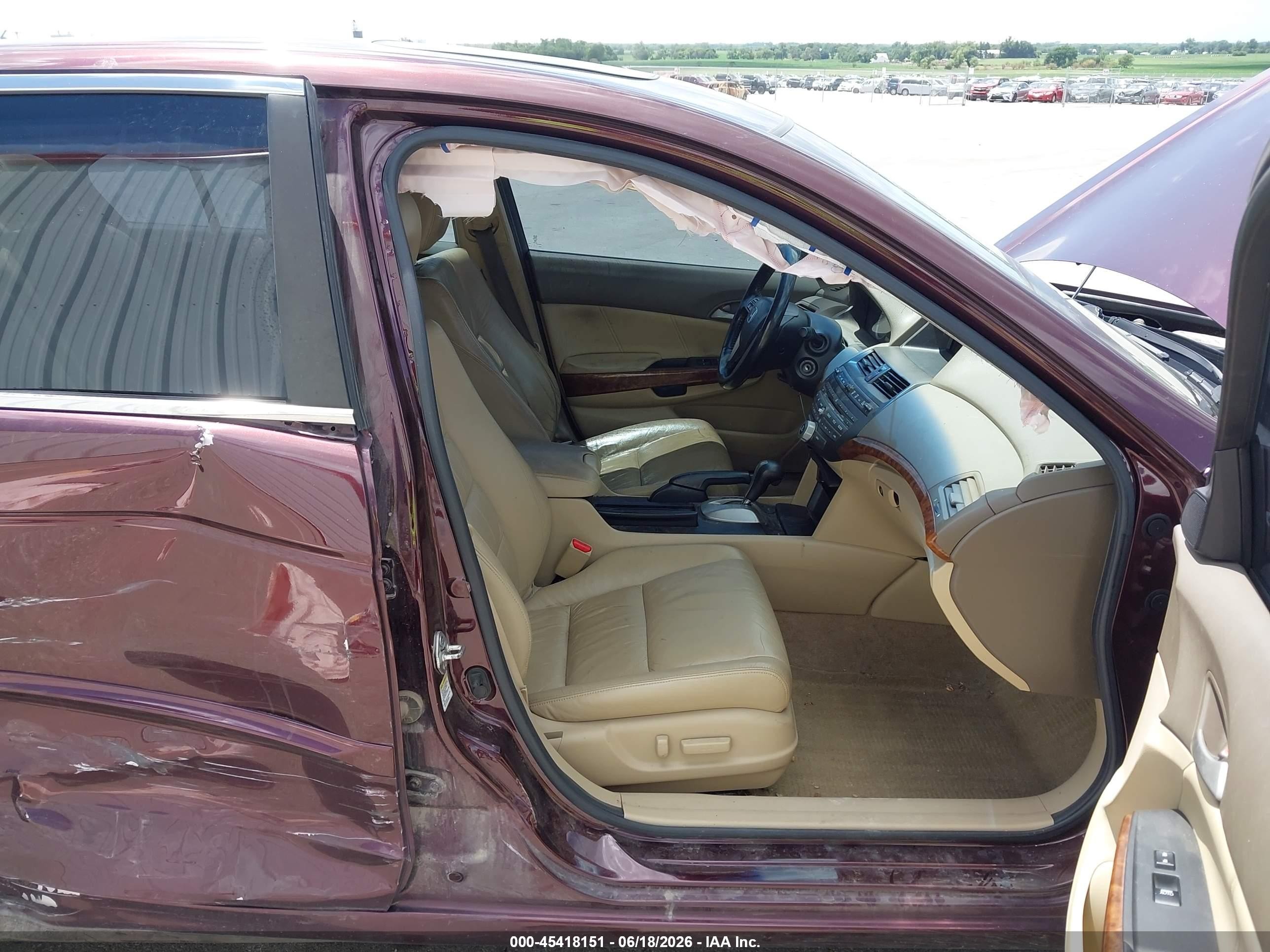 2010 Honda Accord 3.5 Ex-l Maroon vin: 5KBCP3F81AB006921