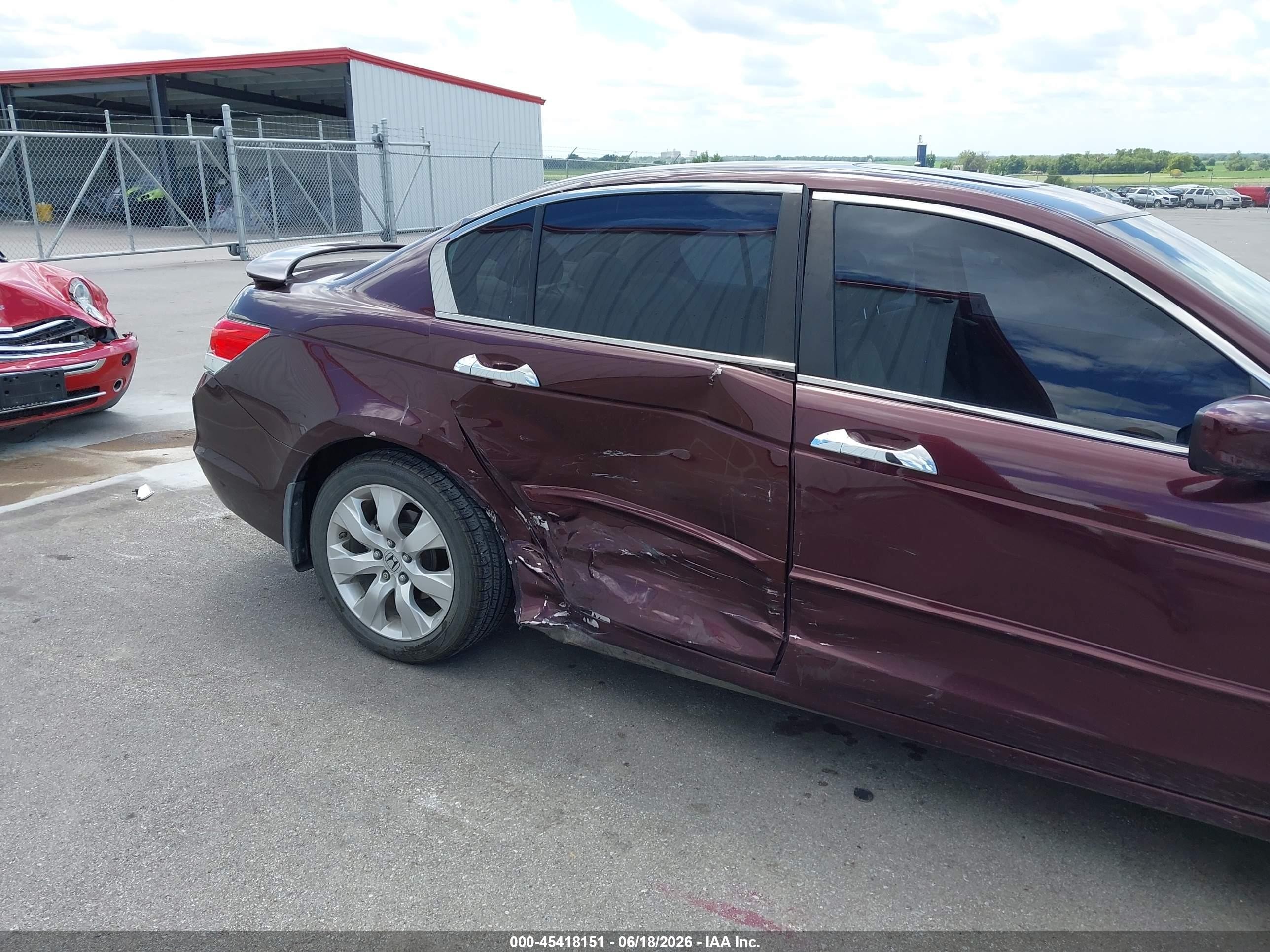 2010 Honda Accord 3.5 Ex-l Maroon vin: 5KBCP3F81AB006921