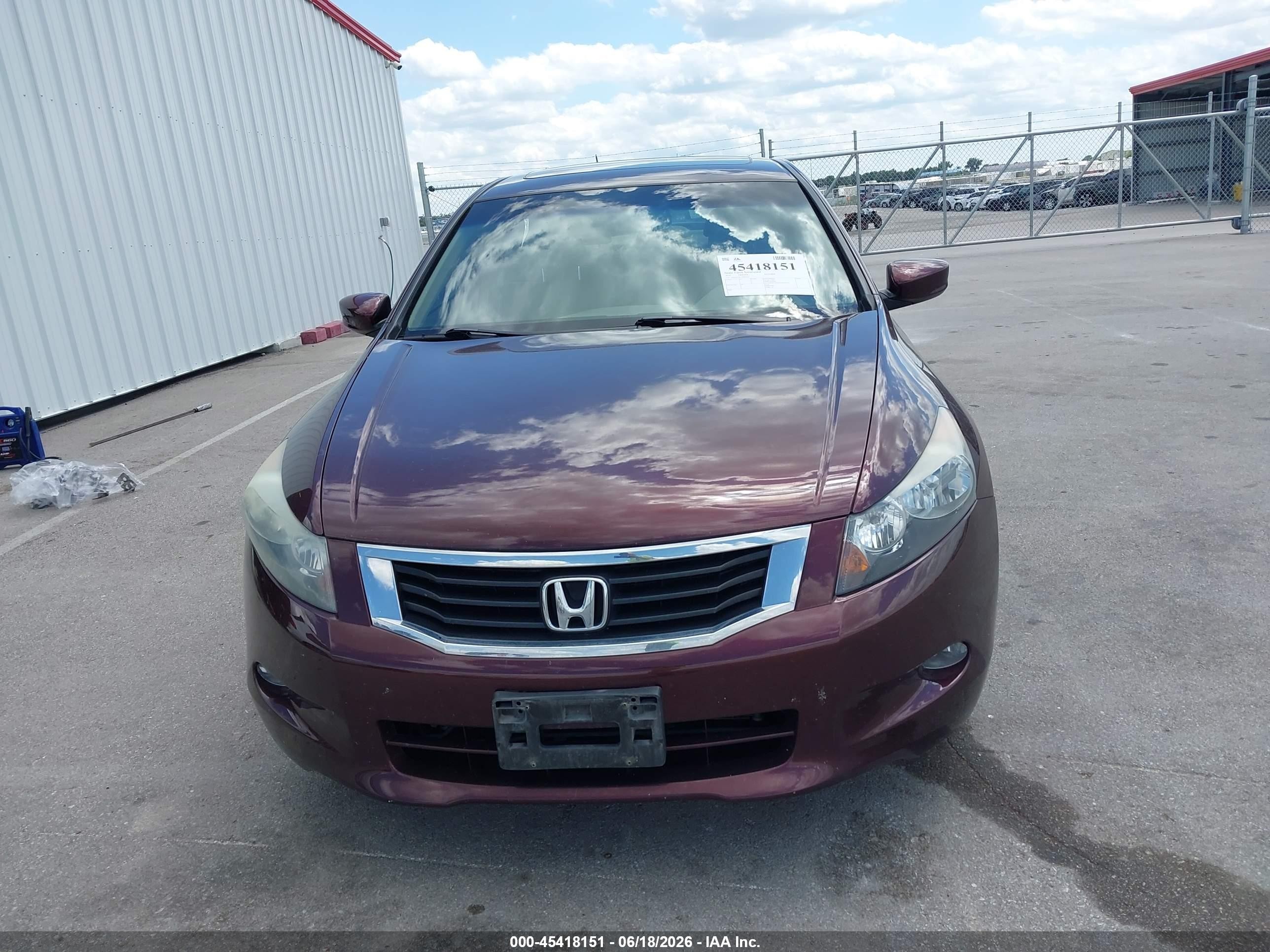 2010 Honda Accord 3.5 Ex-l Maroon vin: 5KBCP3F81AB006921