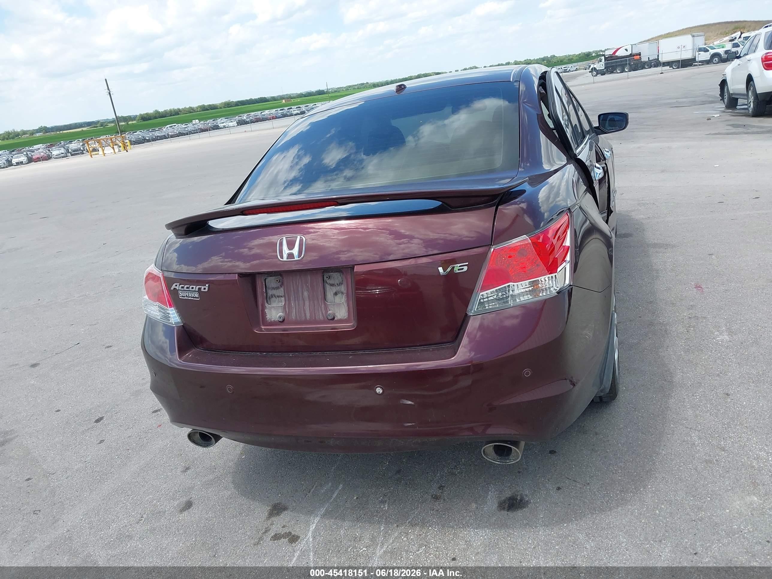 2010 Honda Accord 3.5 Ex-l Maroon vin: 5KBCP3F81AB006921