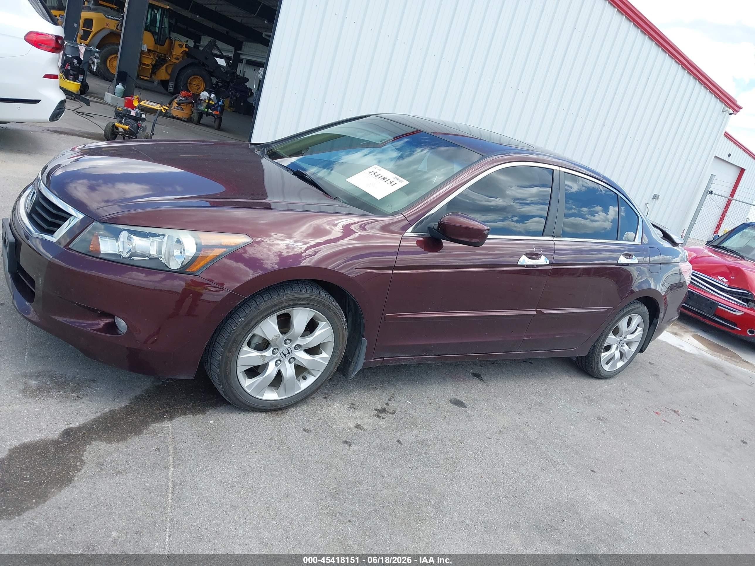 2010 Honda Accord 3.5 Ex-l Maroon vin: 5KBCP3F81AB006921