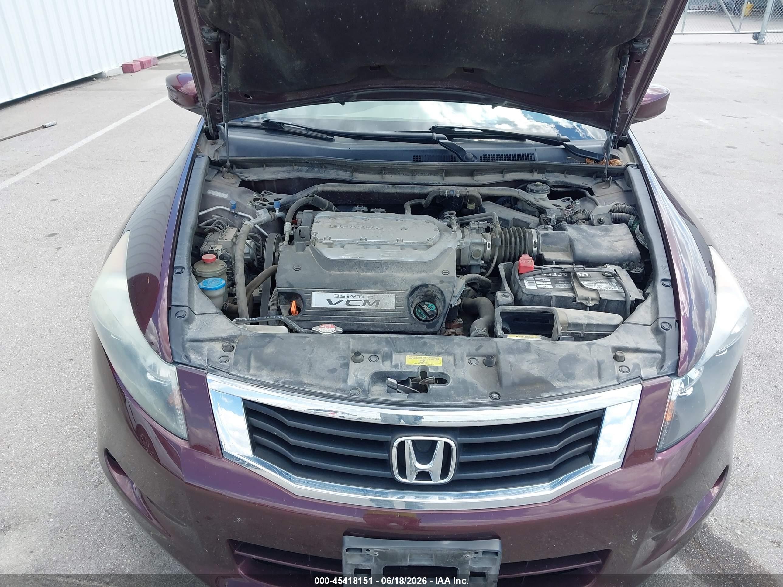 2010 Honda Accord 3.5 Ex-l Maroon vin: 5KBCP3F81AB006921