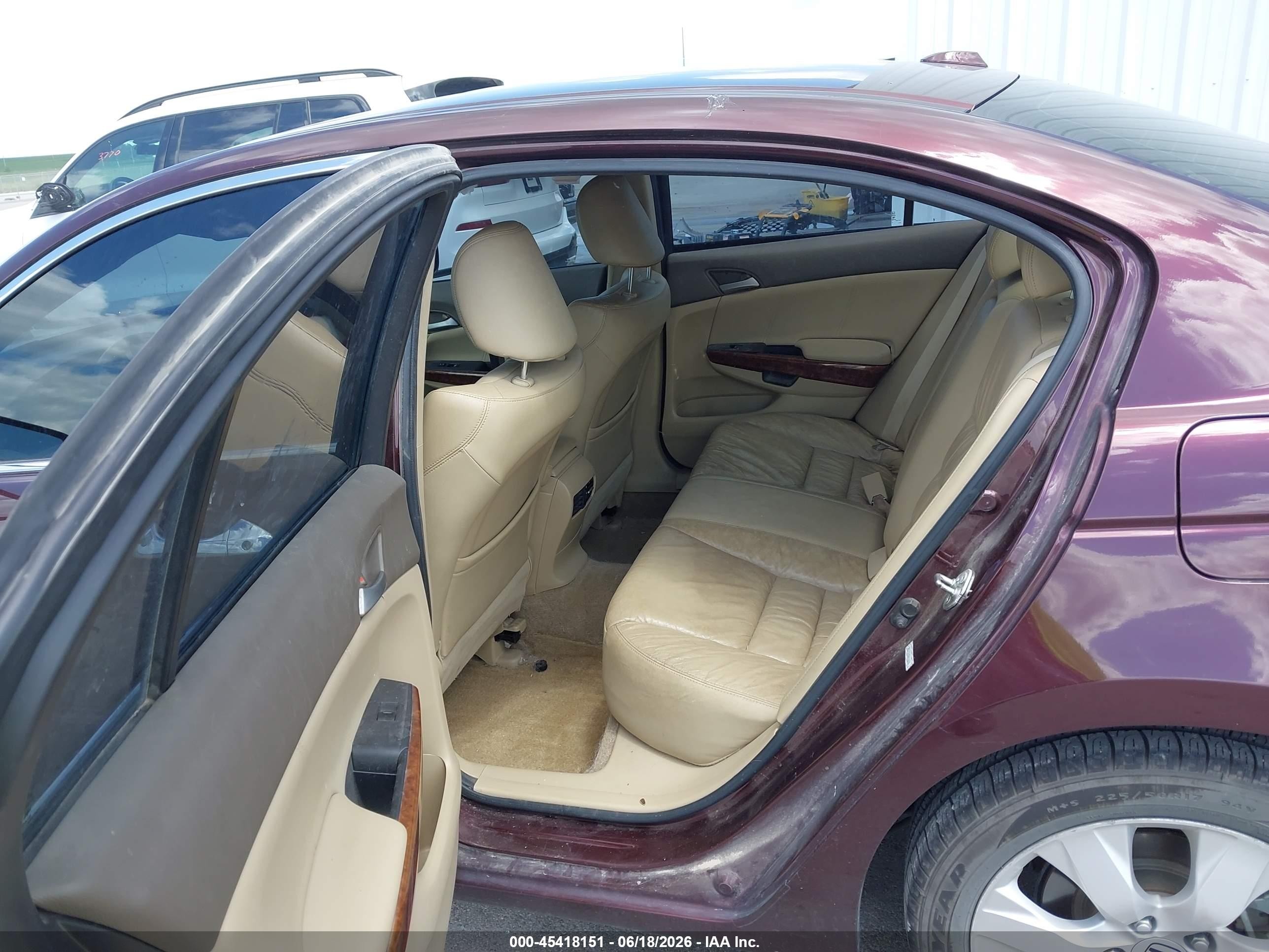 2010 Honda Accord 3.5 Ex-l Maroon vin: 5KBCP3F81AB006921