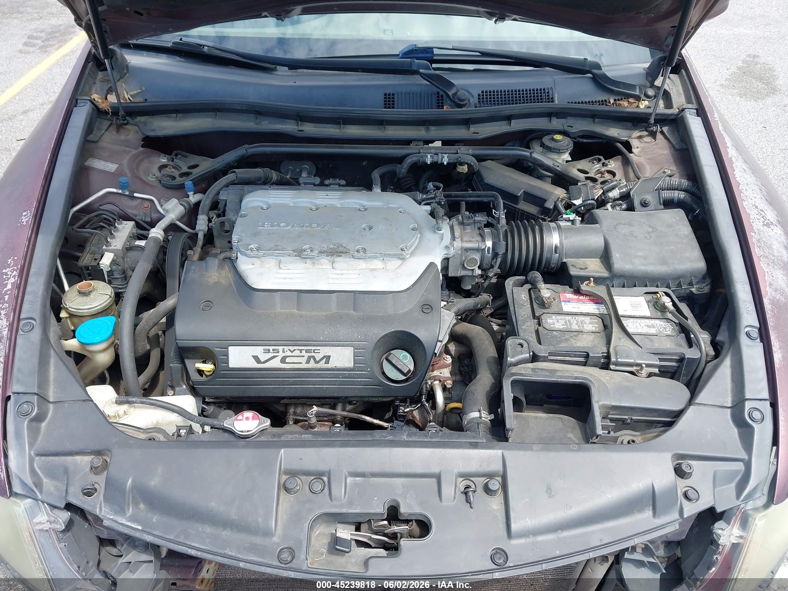2010 Honda Accord 3.5 Ex-l Темно-бордовый vin: 5KBCP3F81AB009480