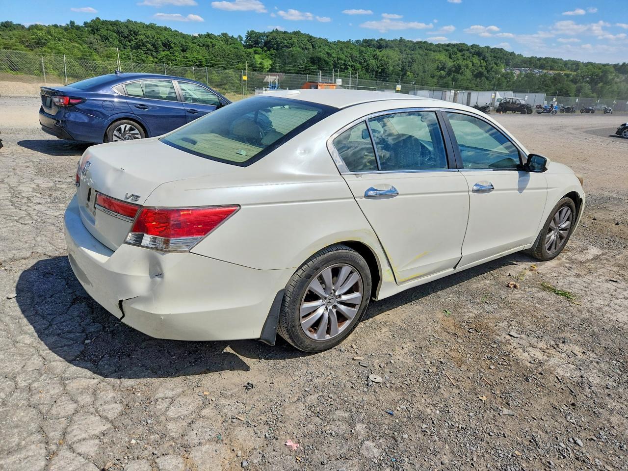 2011 Honda Accord Exl White vin: 5KBCP3F81BB003437