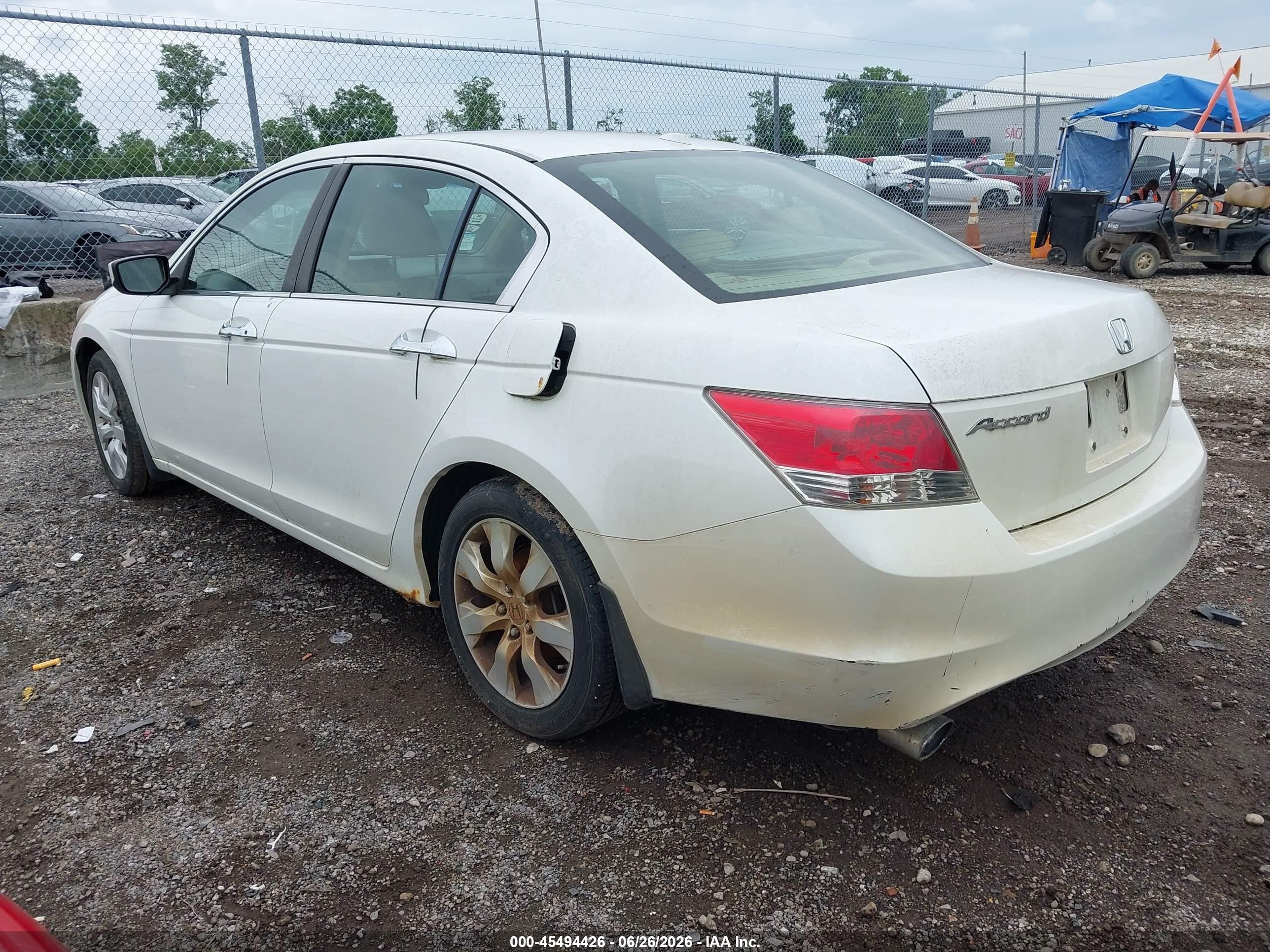 2010 Honda Accord 3.5 Ex-l White vin: 5KBCP3F85AB001687