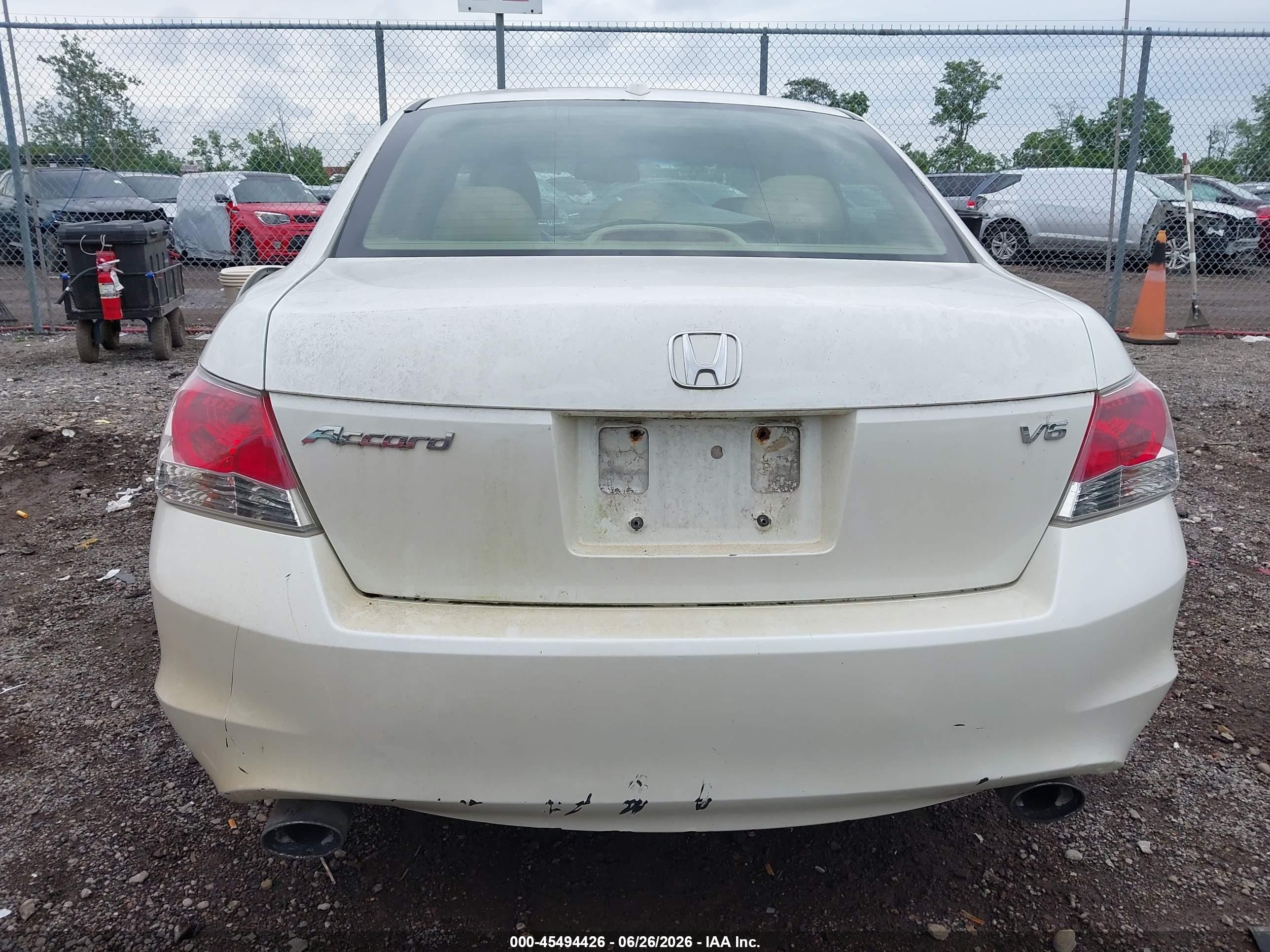 2010 Honda Accord 3.5 Ex-l White vin: 5KBCP3F85AB001687