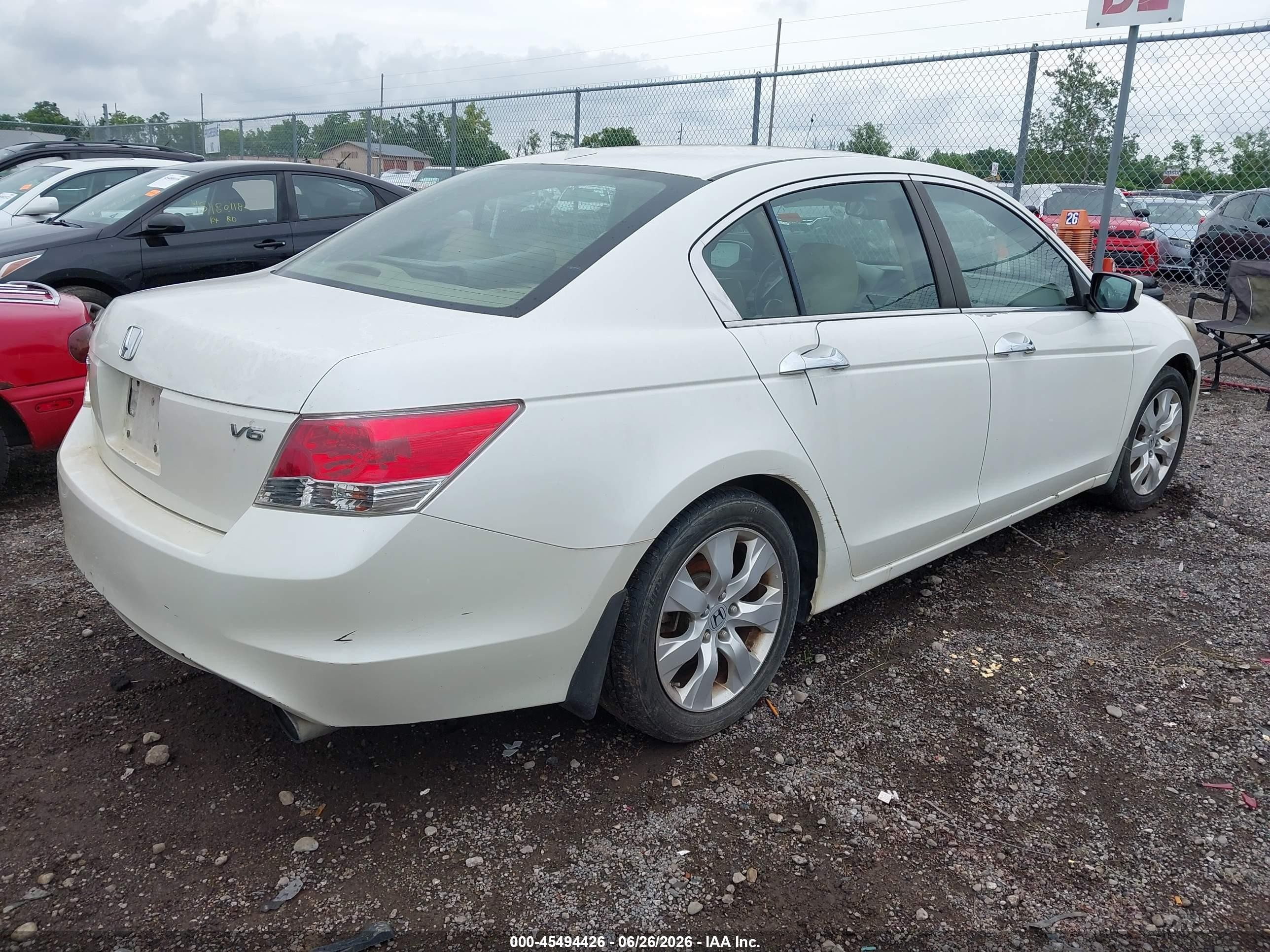 2010 Honda Accord 3.5 Ex-l White vin: 5KBCP3F85AB001687